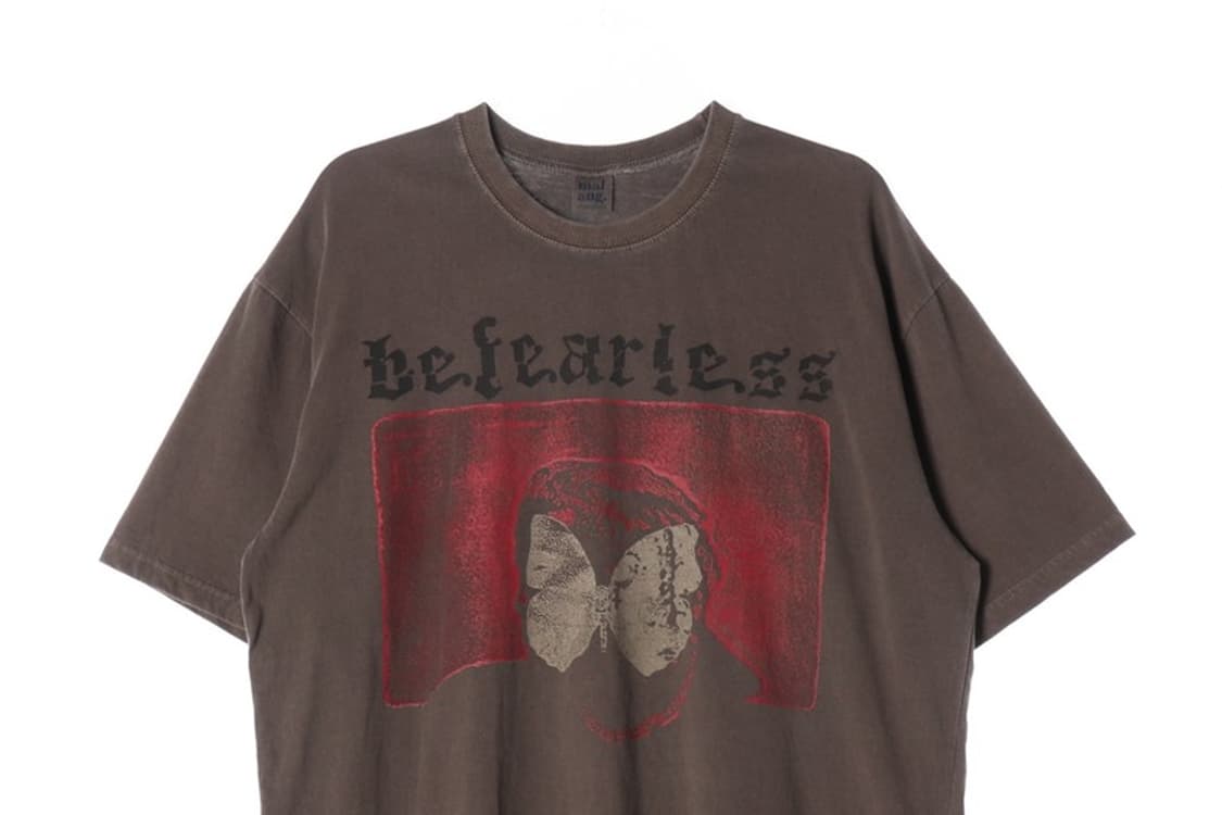 malang befearless 로고 워싱 그래픽 티셔츠 상품이미지3