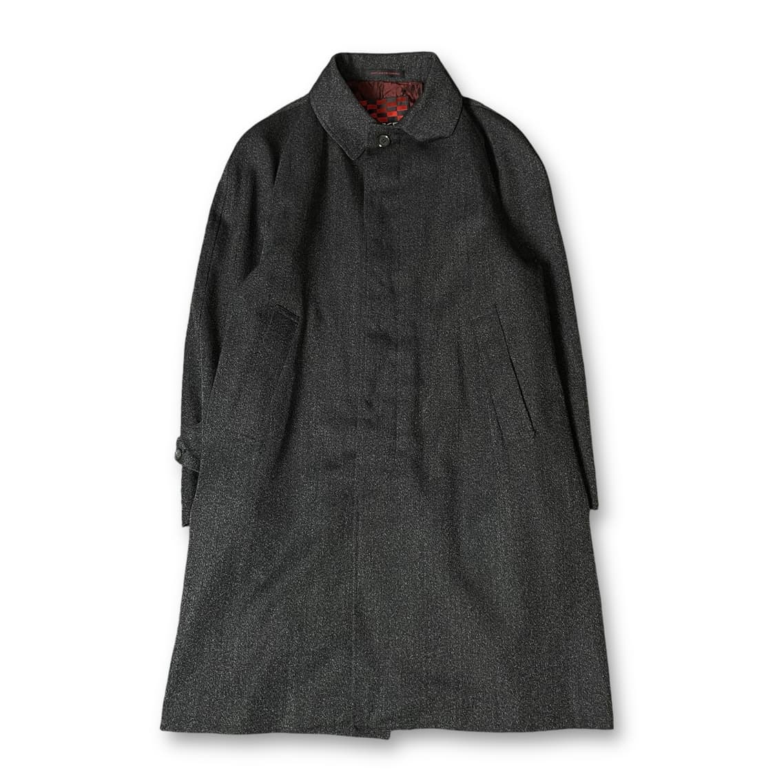 자켄 딥그레이 히든버튼 폴리 코트 상품이미지1