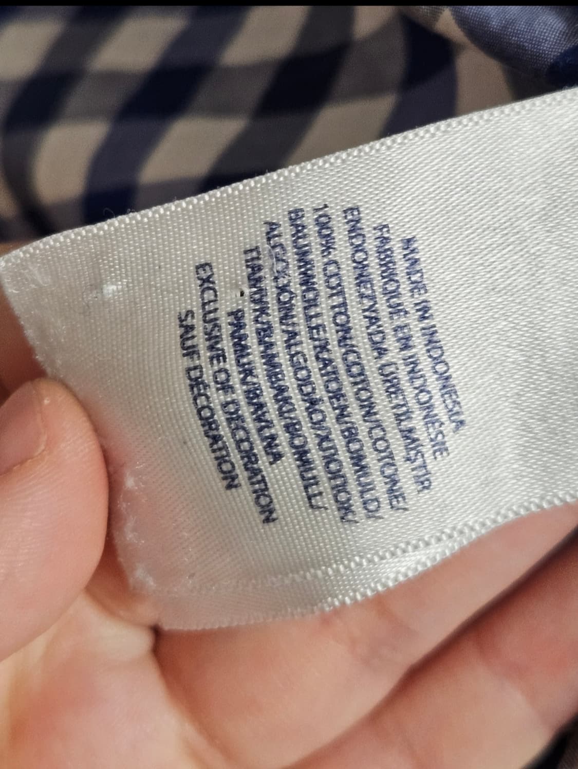 폴로 랄프로렌 블루 체크 코튼 셔츠XL 상품이미지4