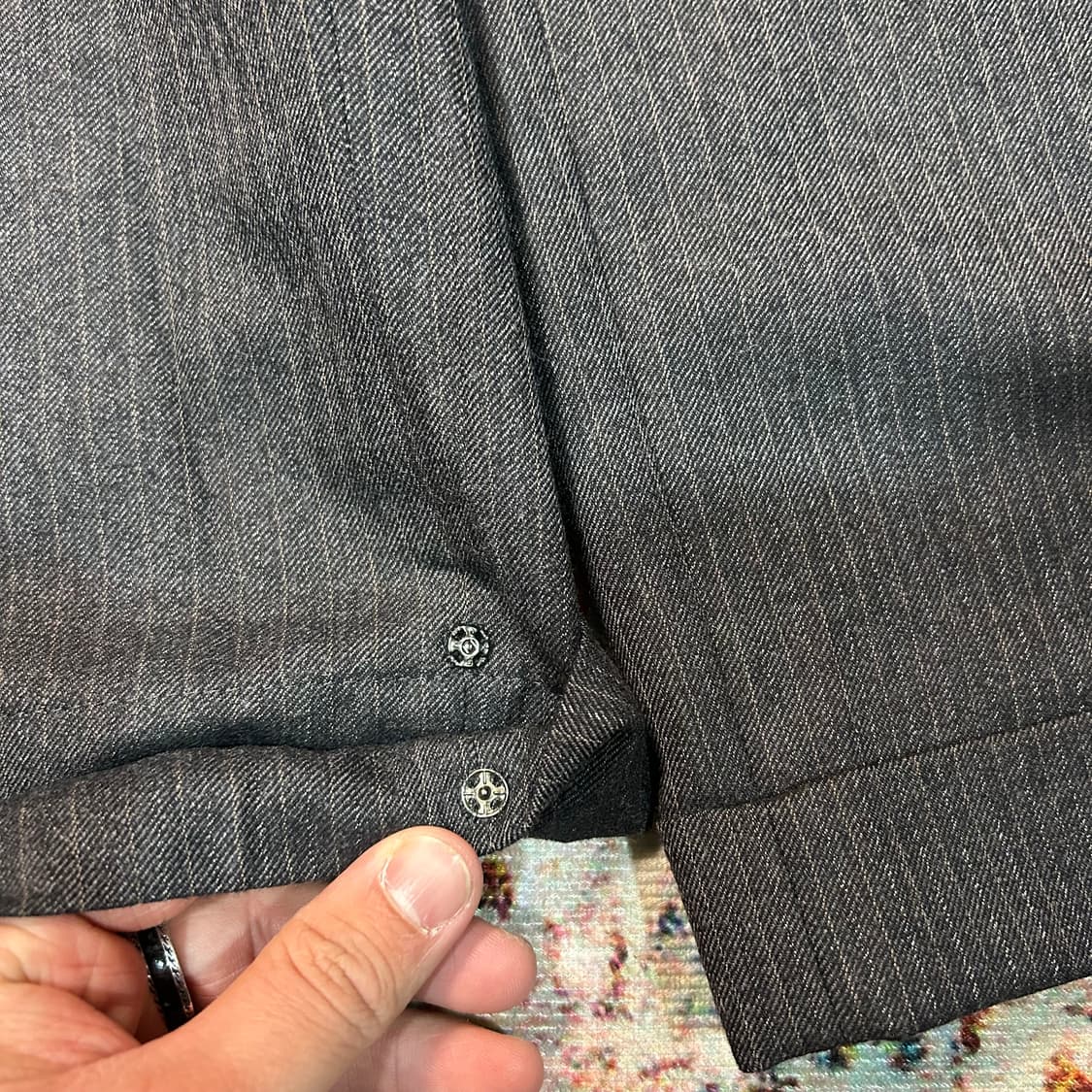 [32] 제이프레스 스트라이프 울 카브라 팬츠 상품이미지4