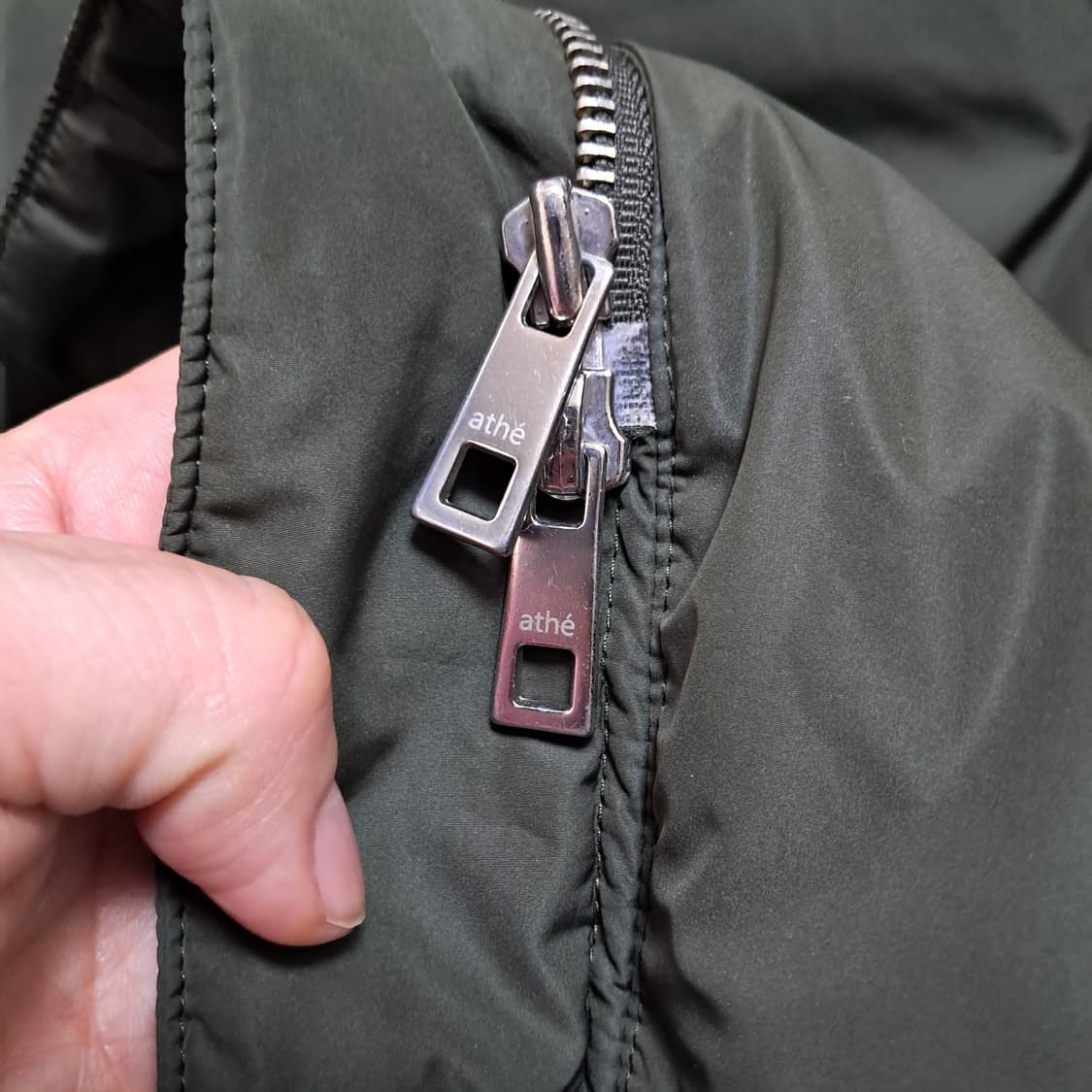 아떼바네사브루노 카키색 롱패딩 약55~66, 18년제품 상품이미지7