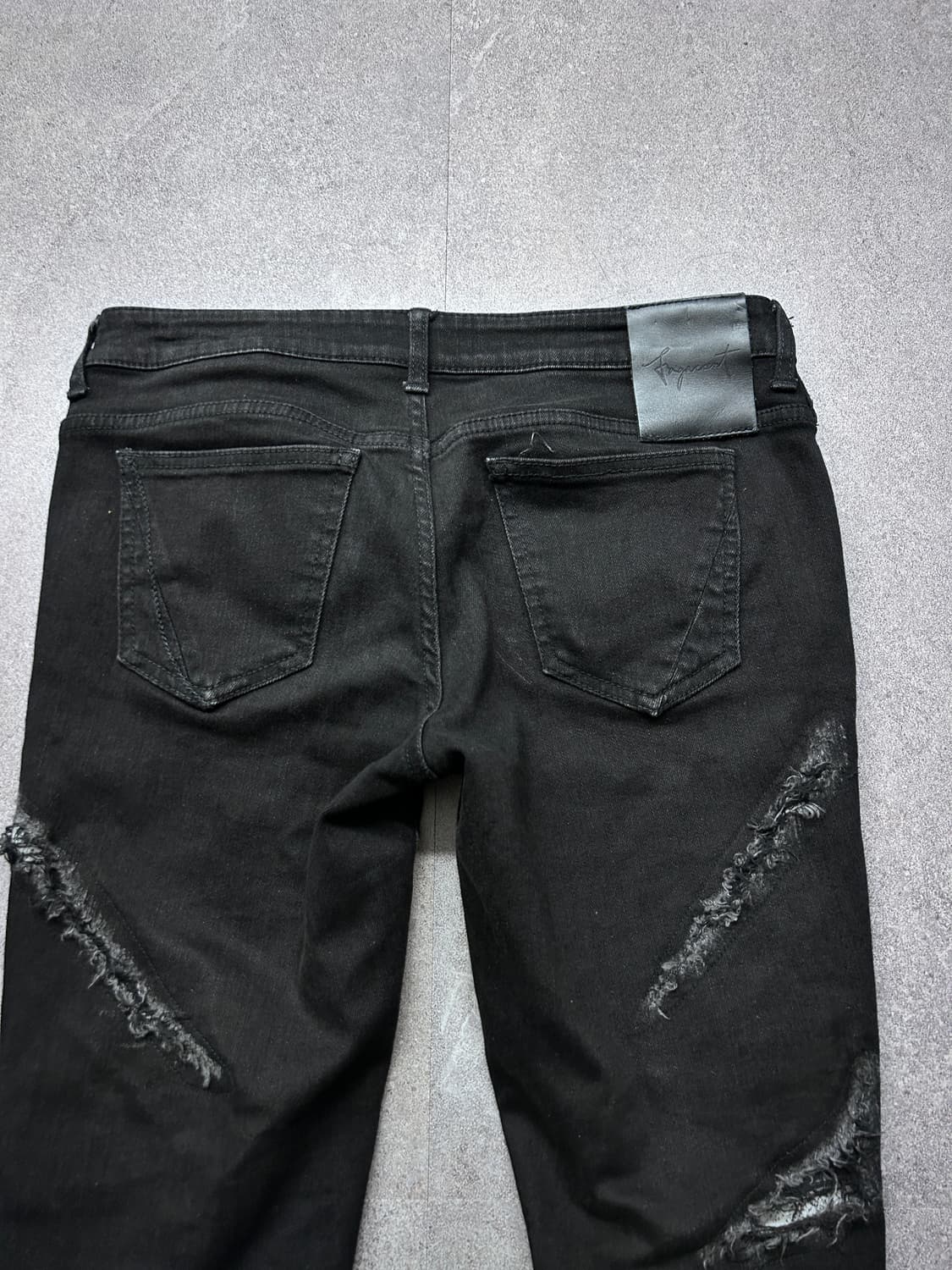 Fagassent 디스트레스드 레이어드 데님 팬츠 상품이미지6