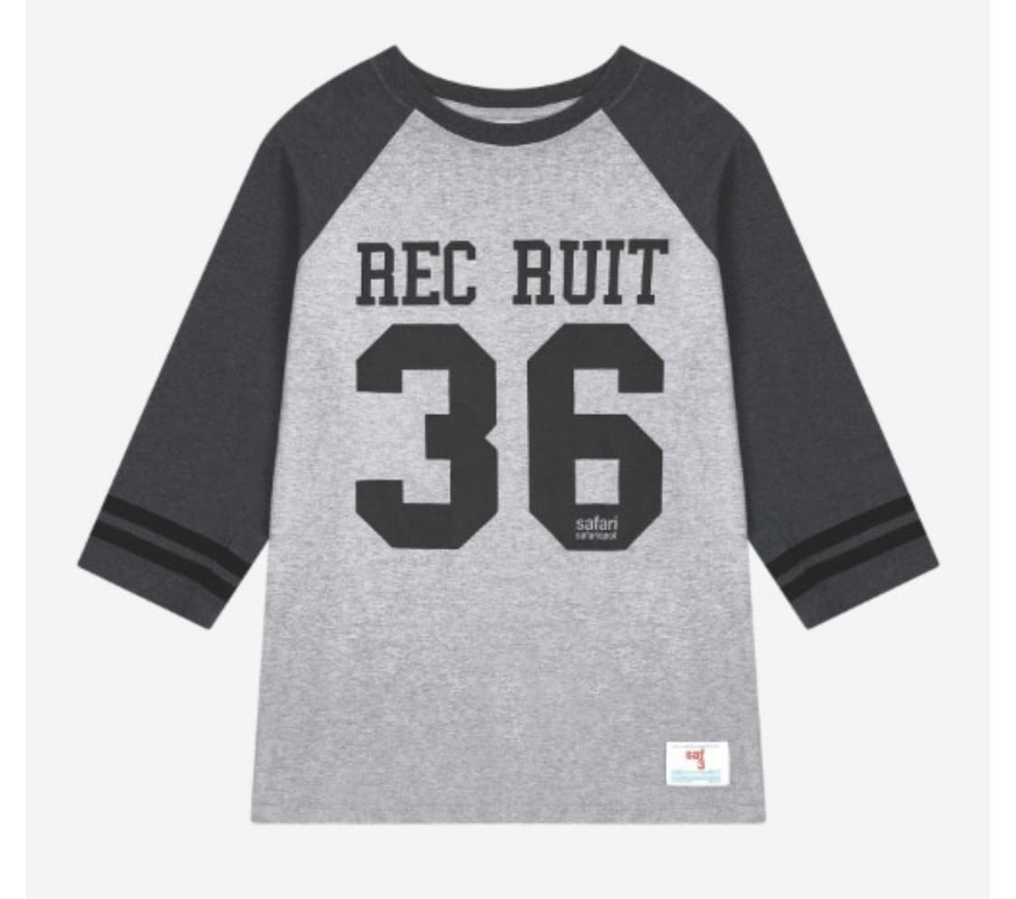 REC RUIT ATHLETIC RAGLAN TEE (GRAY) 상품이미지1