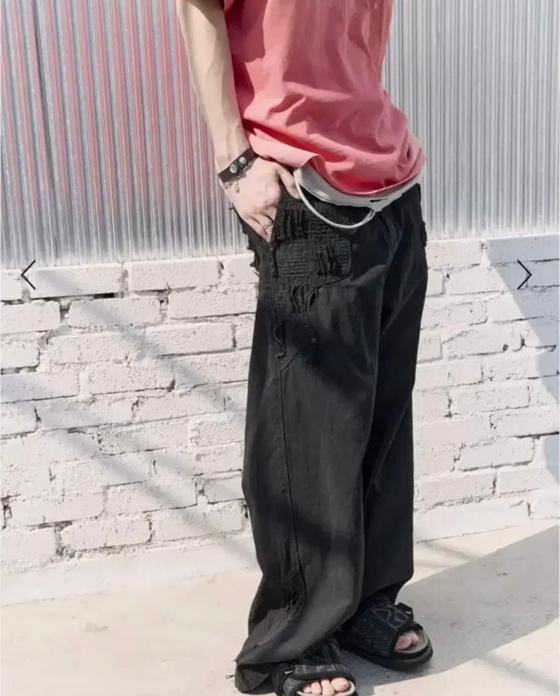 3 폴리테루 보로 블랙 데님 상품이미지1