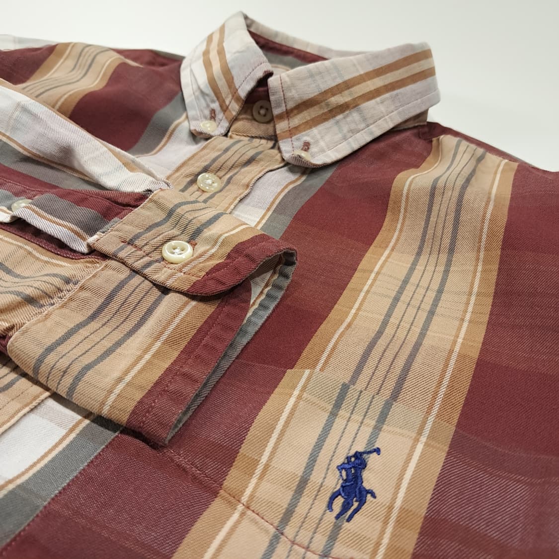 CL894 S 폴로 90s 미국판 브리티시 체크 셔츠 남방 상품이미지4