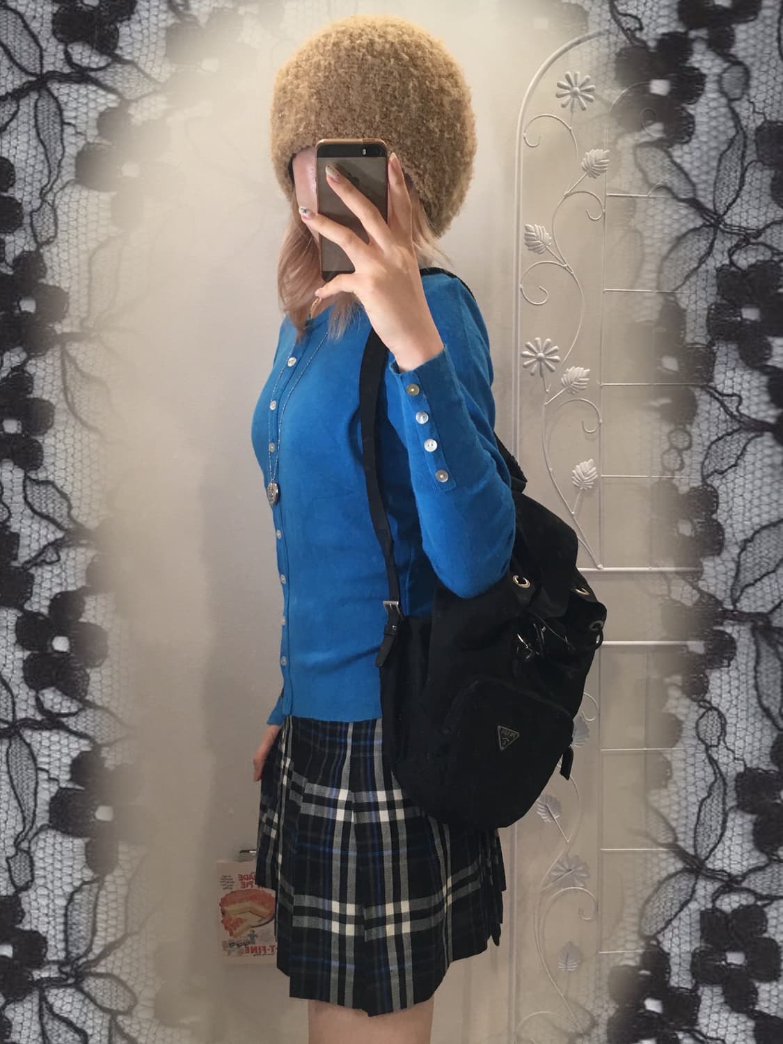 jpn vintage blue button cardigan 상품이미지2