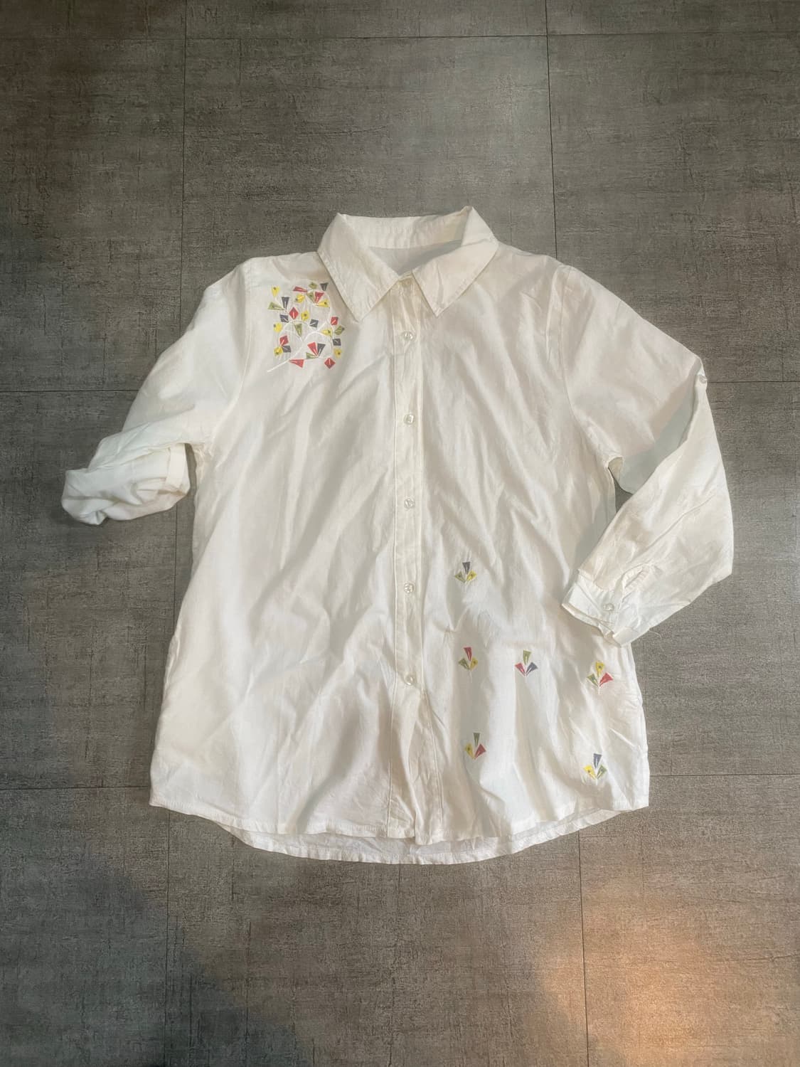 일본빈티지 올드스쿨아메카지 혁오풍 보헤미안자수 투인원셔츠 상품이미지1