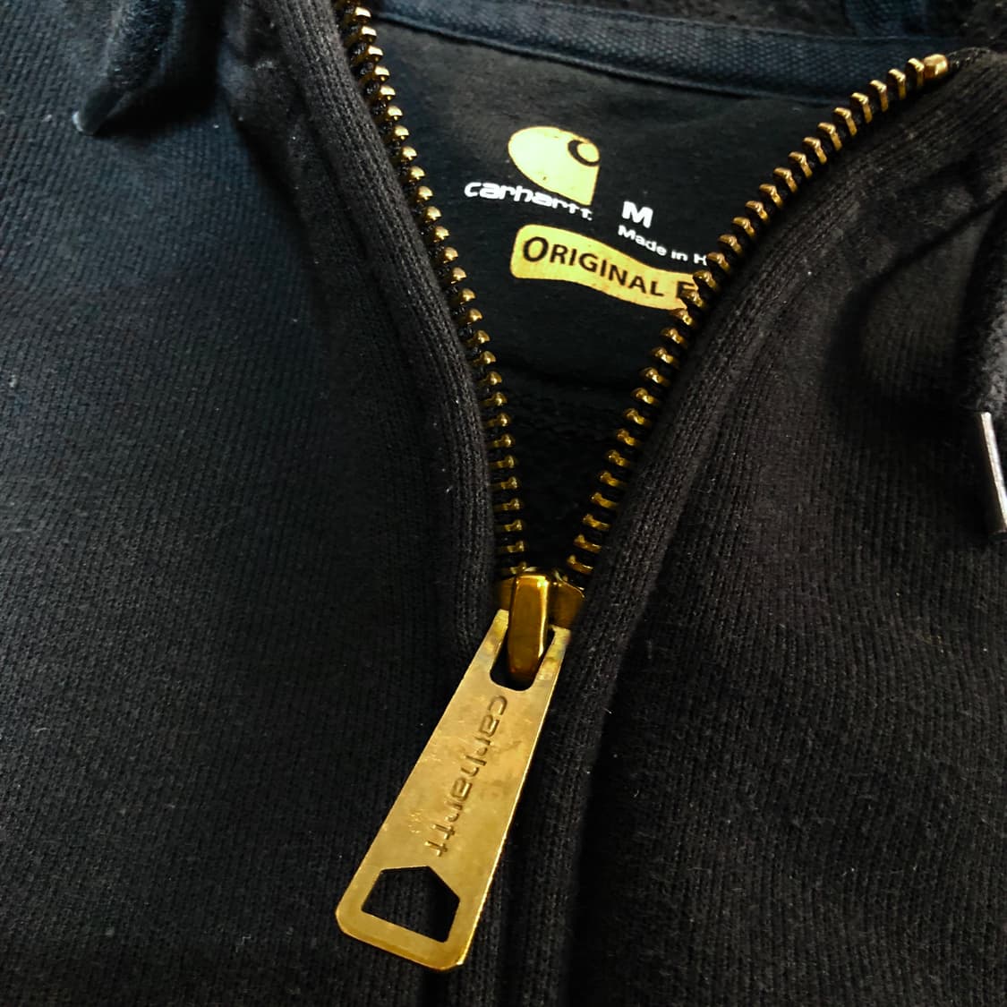칼하트 후드집업 자켓 깔끔 블랙 상품이미지4