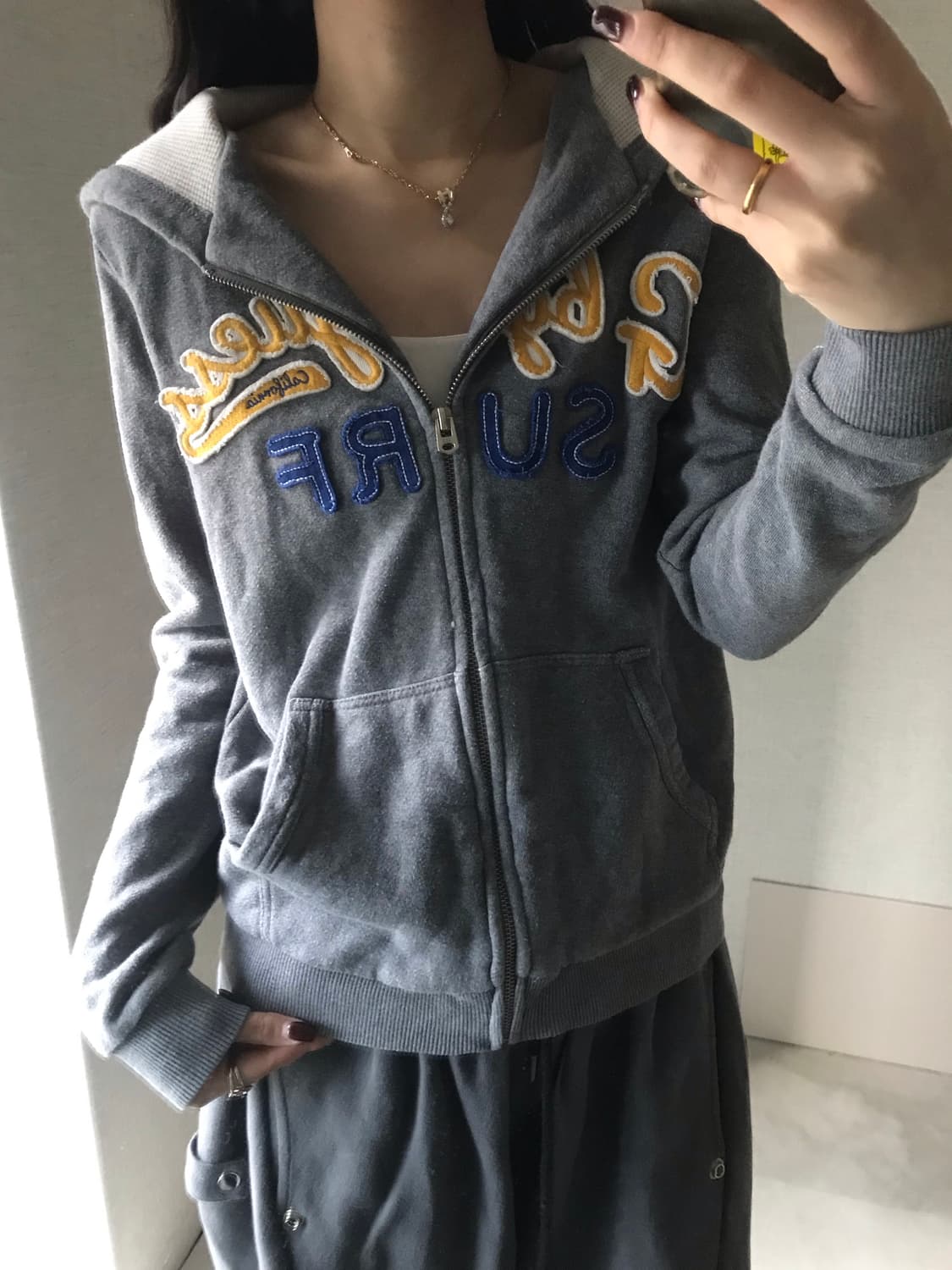 게스 그레이 후드집업 상품이미지2