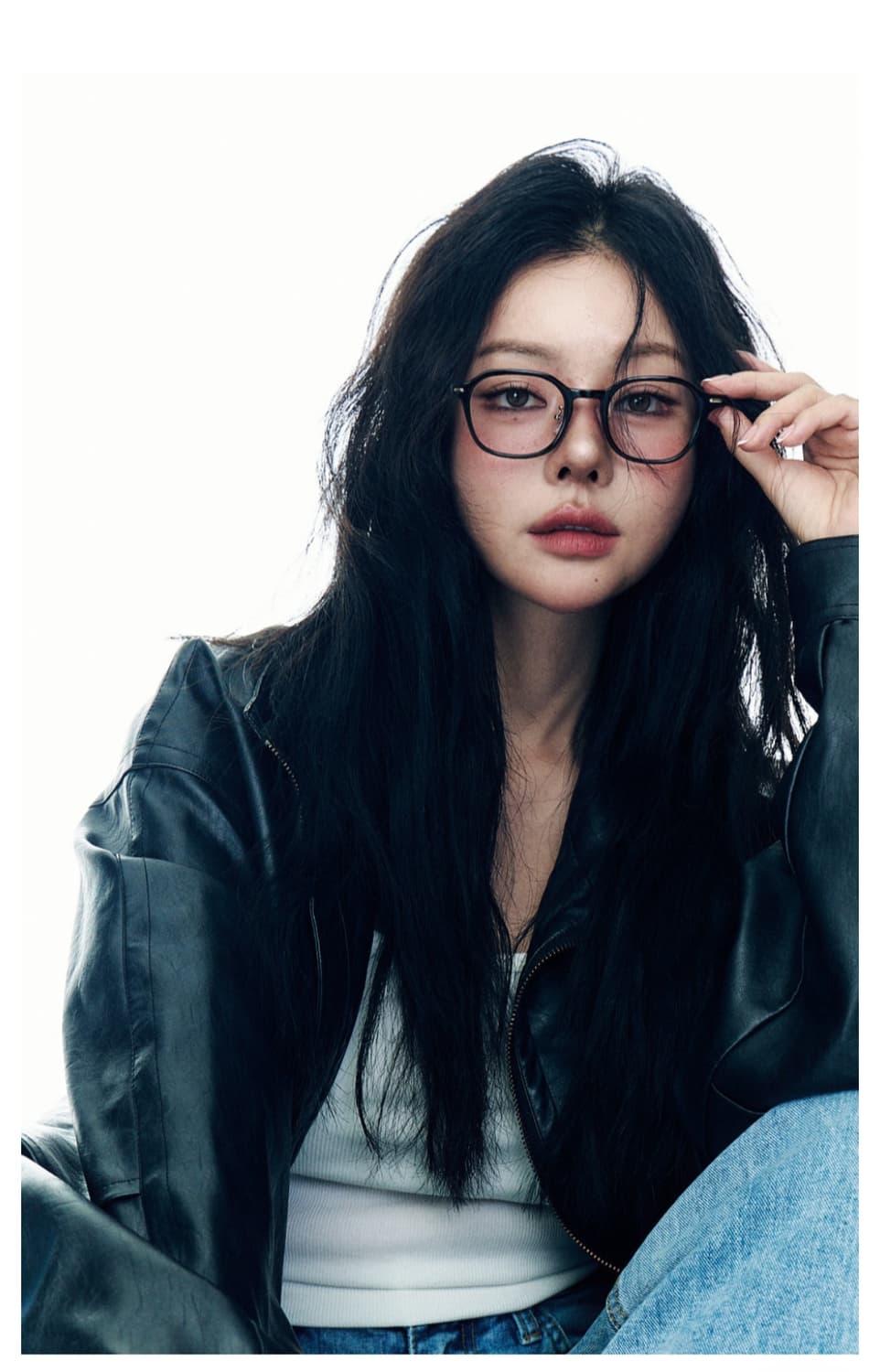 헤이효 조효진 옆광대 소멸 안경테 블랙 카키 일괄판매 상품이미지2