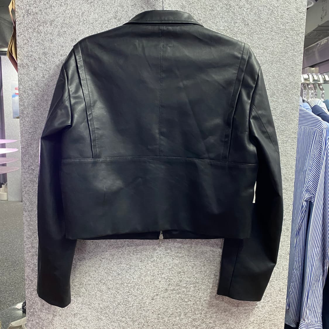 마뗑킴 콤비네이션 레더 자켓 B3979 상품이미지5