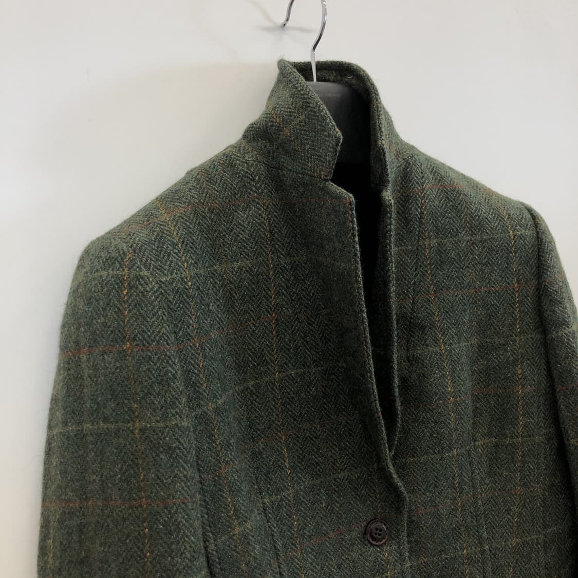 키이스 울 100% 체크자켓 85-90-160 엘보 돈피 상품이미지5