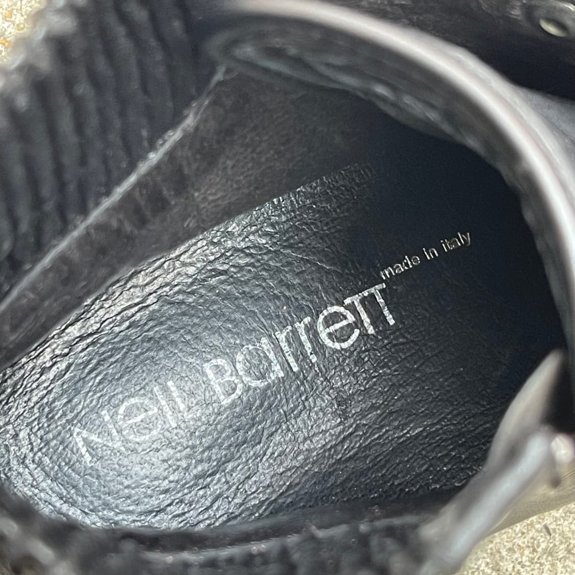 [40] Neil Barrett 블랙 레더 하이탑 스니커즈 (260) 상품이미지9