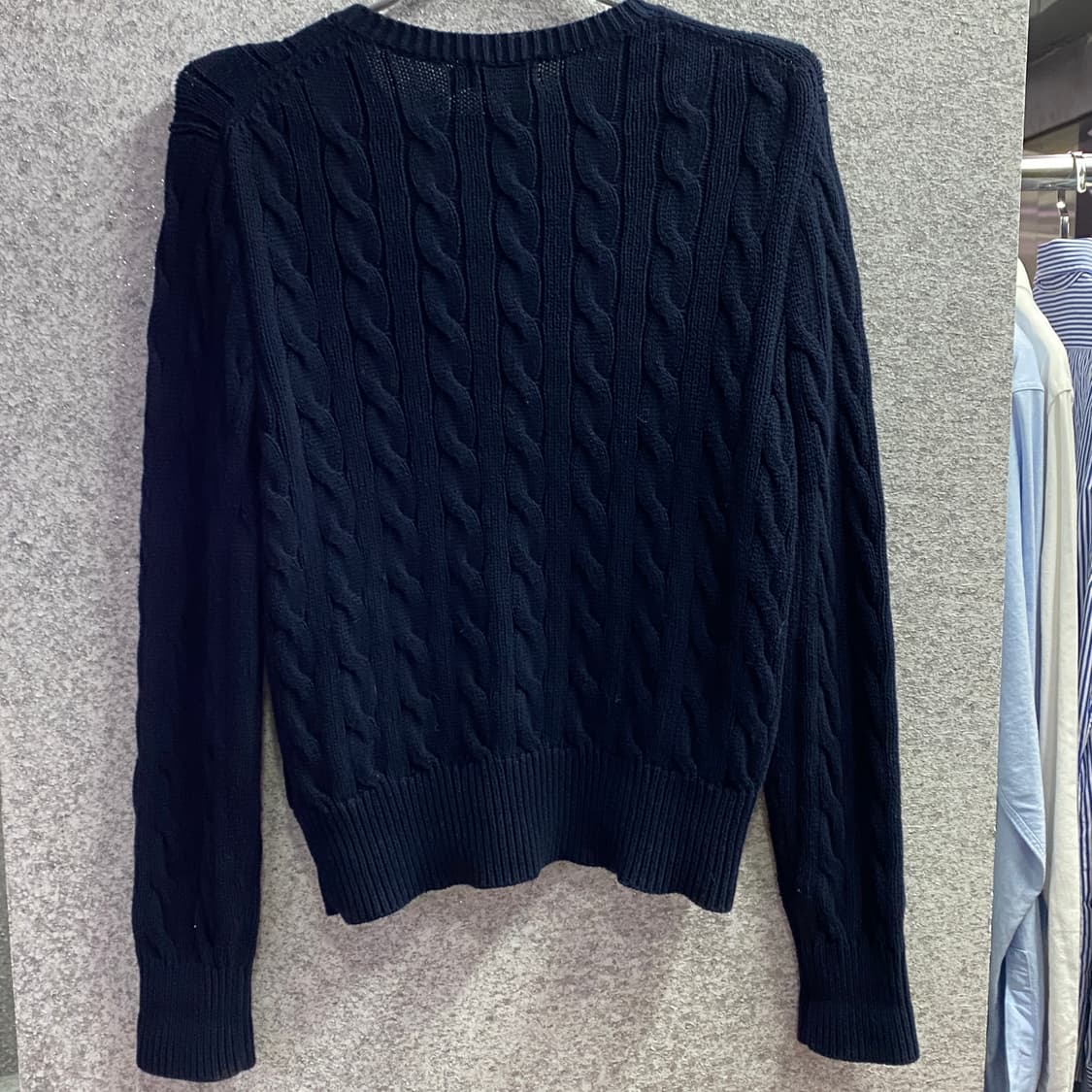 폴로 네이비 코튼 꽈베기 가디건 B3133 상품이미지3