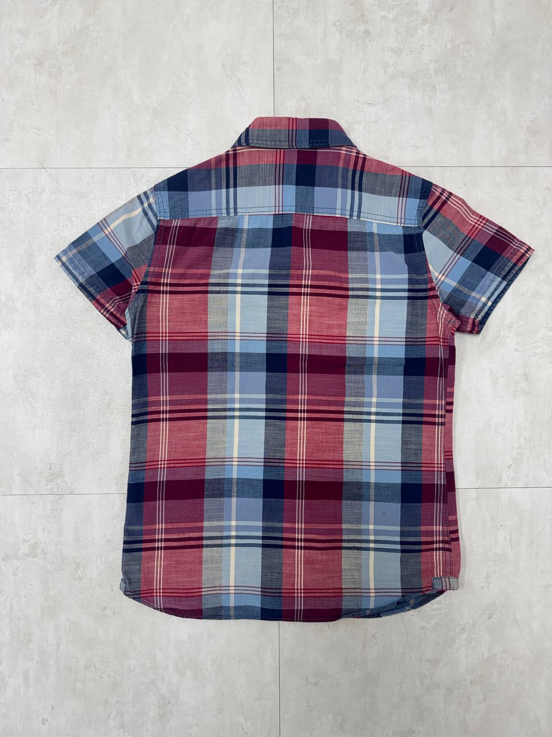 •Vintage  언더우드 슬림핏 체크반팔셔츠 상품이미지5