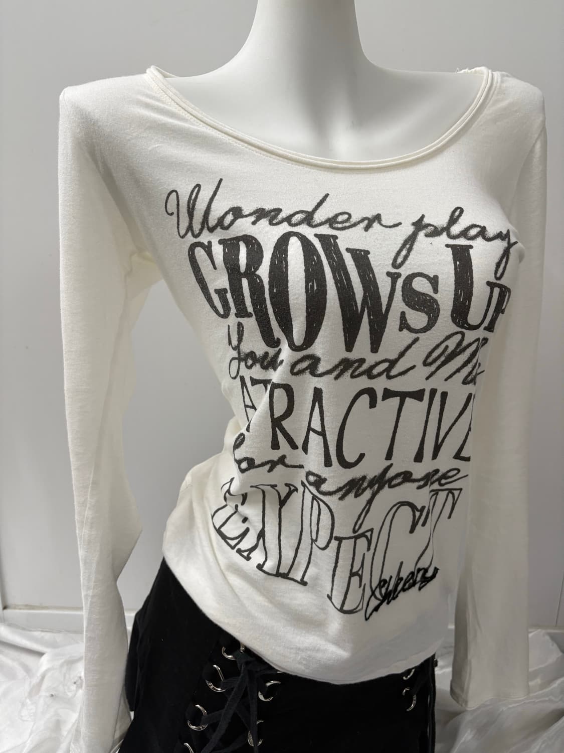 Y2K 레터링 롱슬리브 상품이미지2