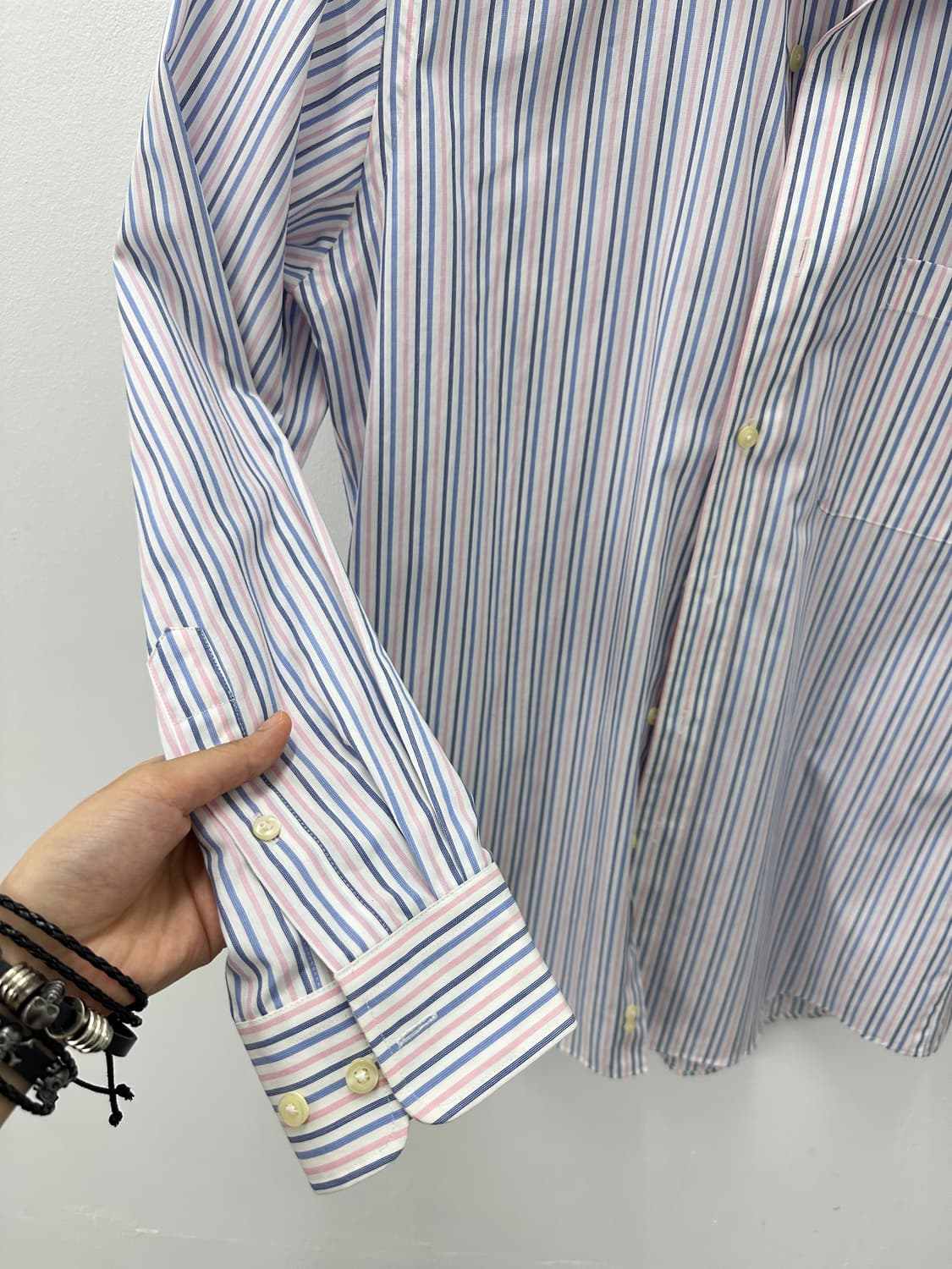 KIRKLAND stripe blue pink shirts 상품이미지3