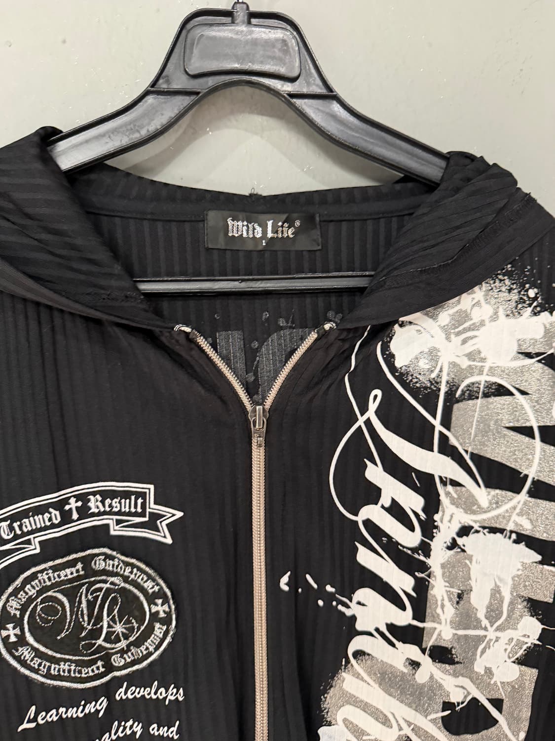 punk lettering & printing hood zip-up 상품이미지9