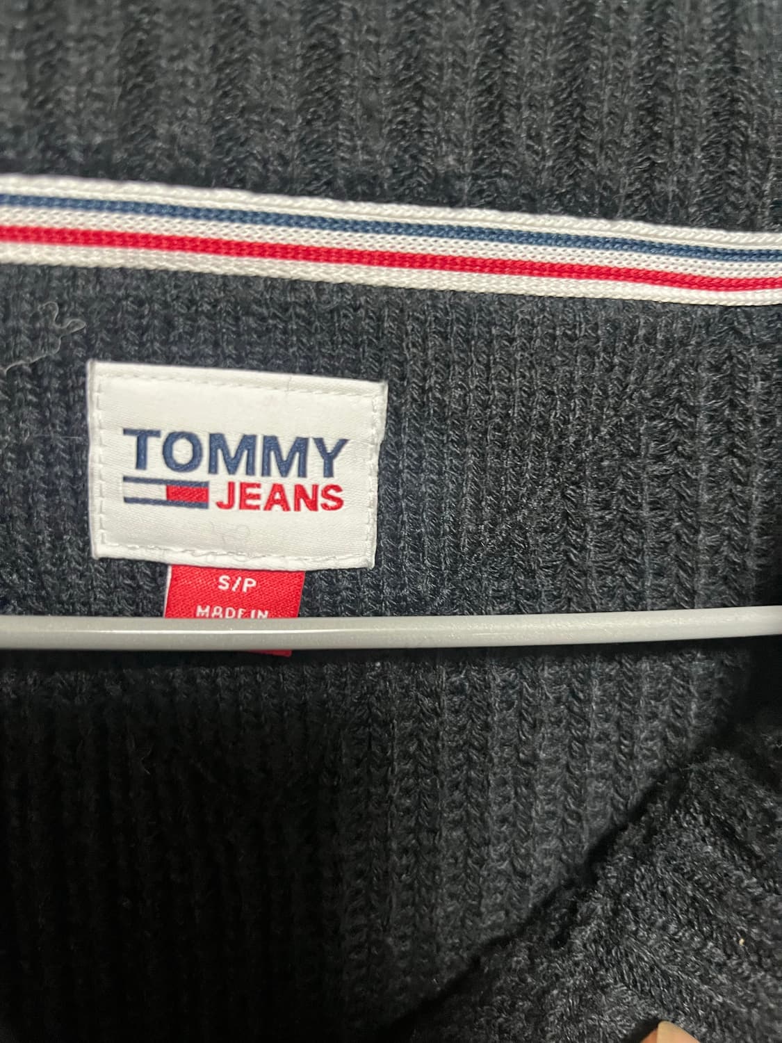 타미 진스 블랙 꽈배기 니트 가디건 상품이미지4