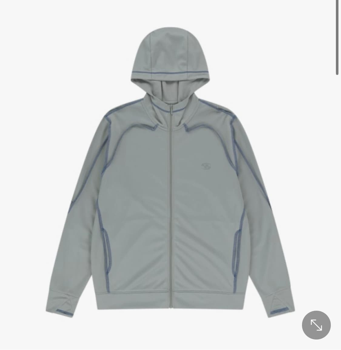 산산기어 오버락 메쉬 집업 그레이 2사이즈 상품이미지1