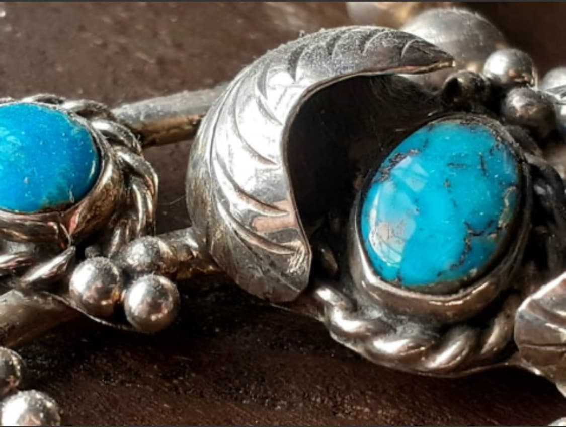 Navajo squash blossom 나바호 스쿼시 블로섬 목걸이 상품이미지4