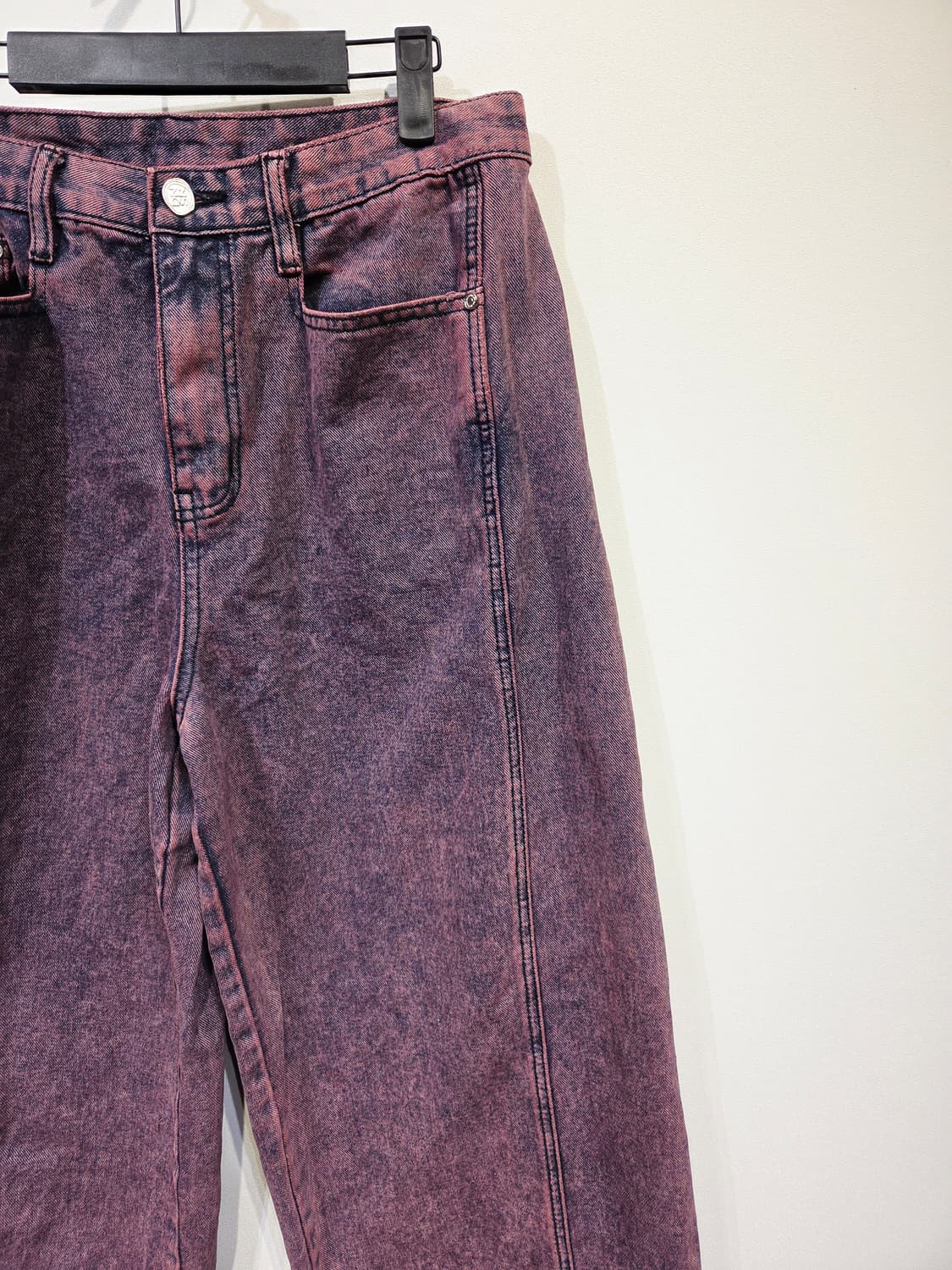 디앤에스알(DNSR) 커브드 와이드 데님 퍼플_L 상품이미지4