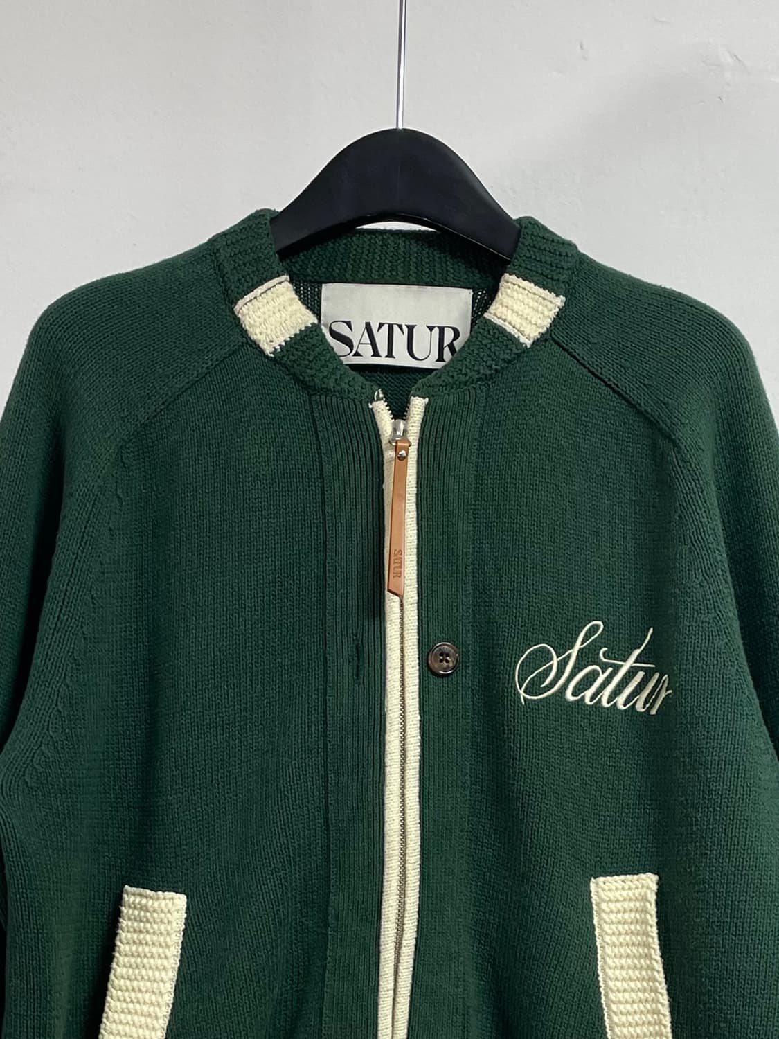 세터 투웨이 그린 니트 집업 (on.192)   상품이미지2