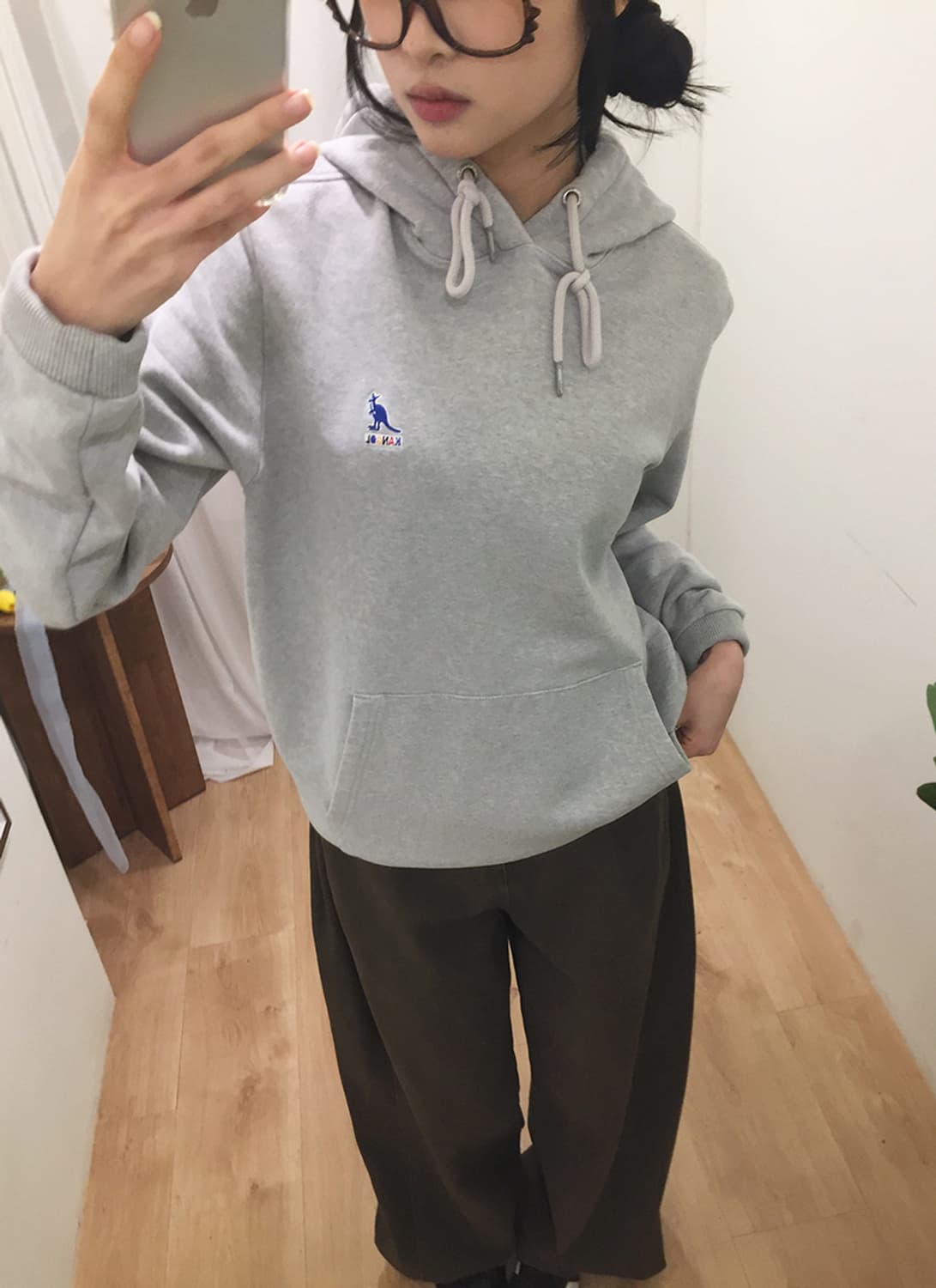 여성 캉골 로고 후드티 95~100 상품이미지1