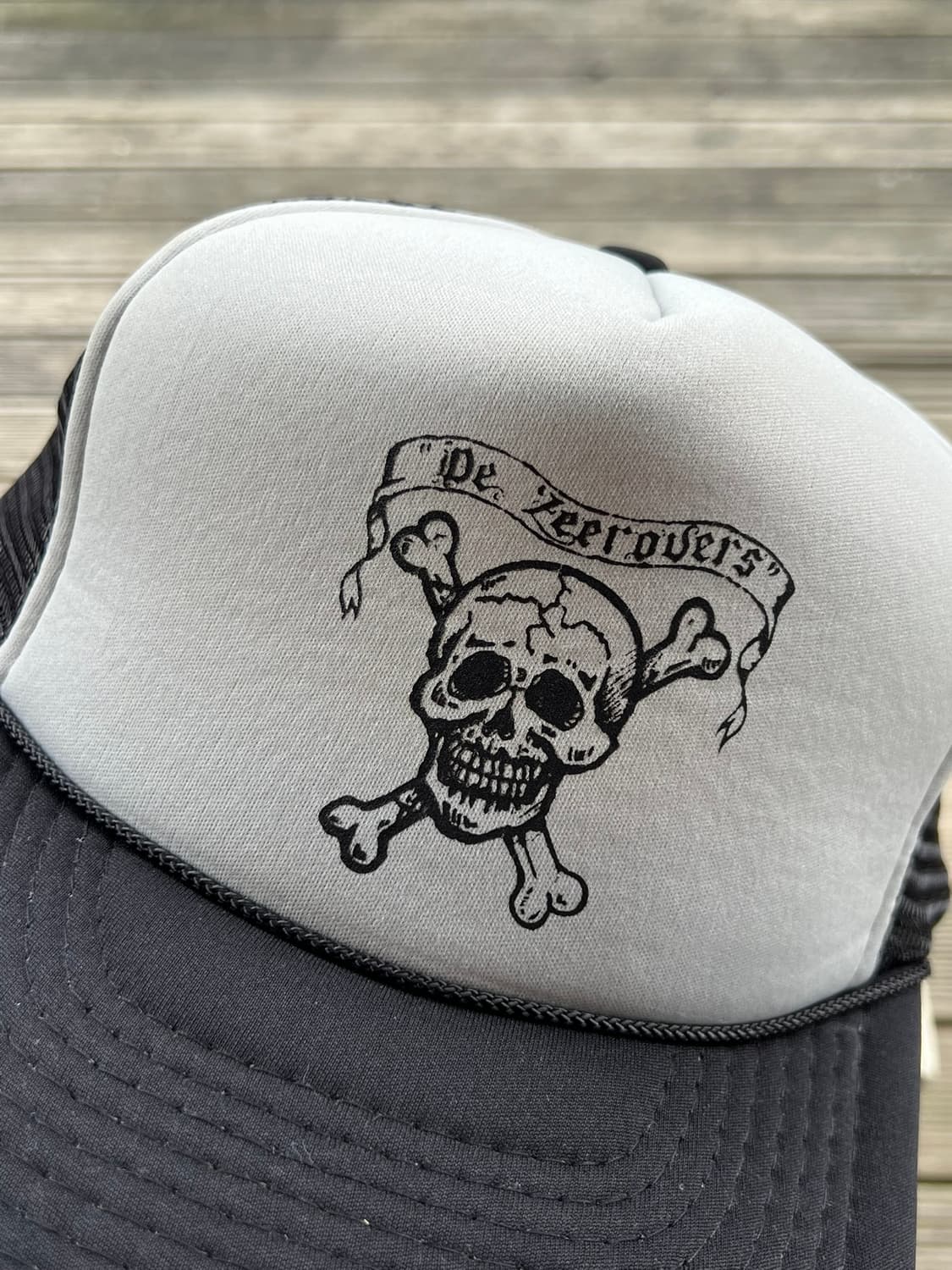 90's 빈티지 스컬 트러커캡 바이커 메쉬 스냅백 상품이미지6