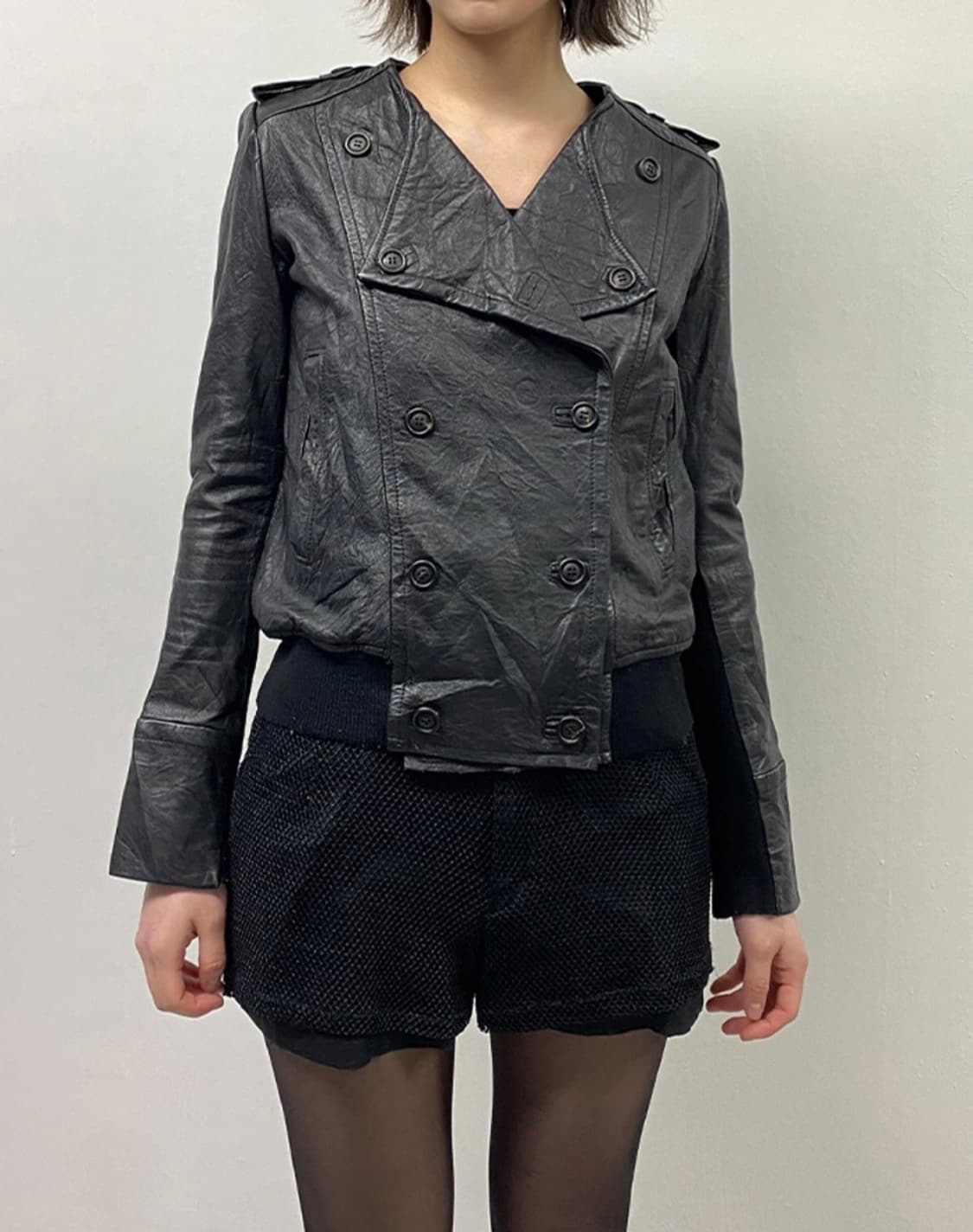 슬림핏 레더자켓 상품이미지1