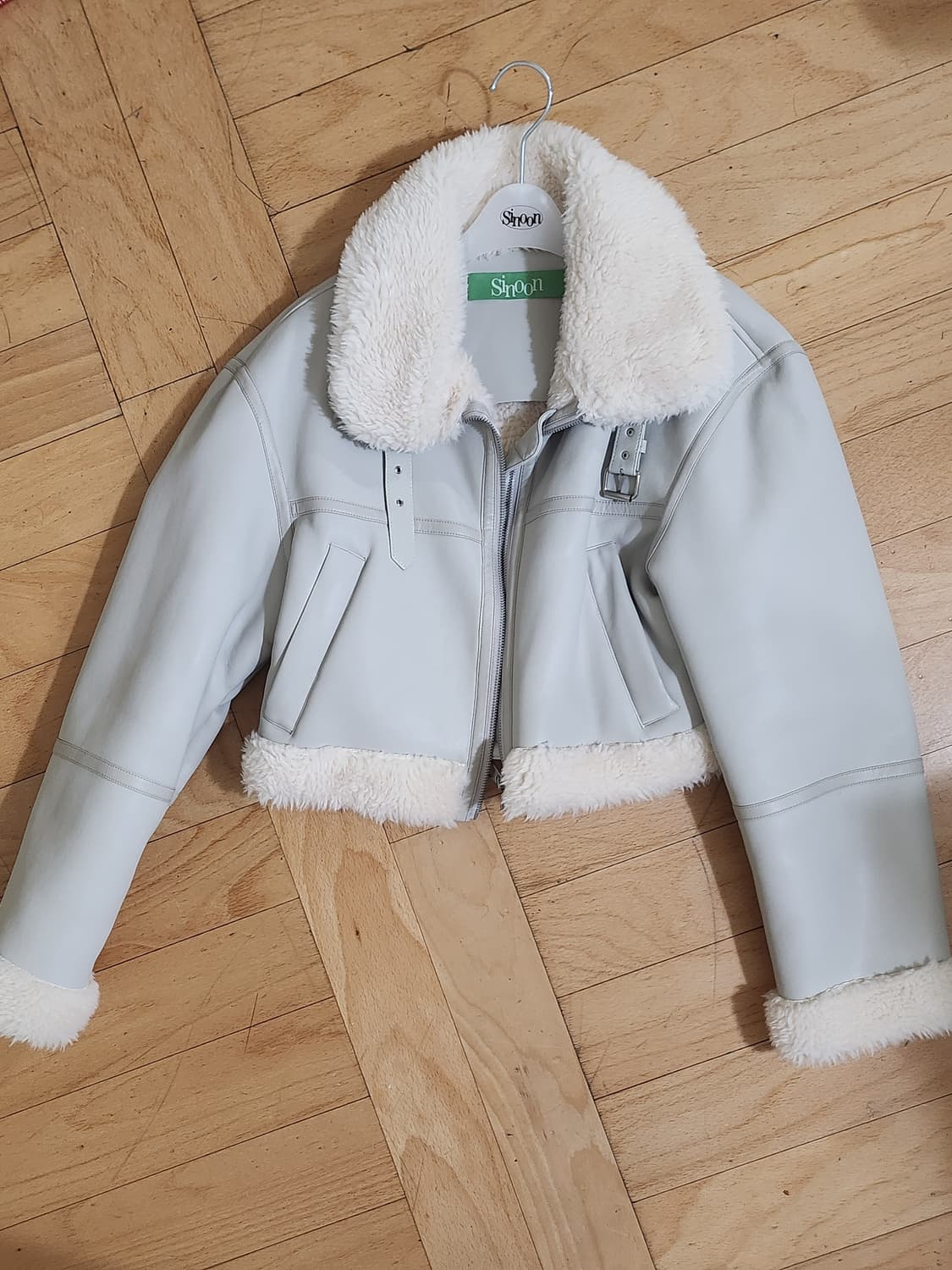 Sinoon 시눈 크롭 무스탕 상품이미지3