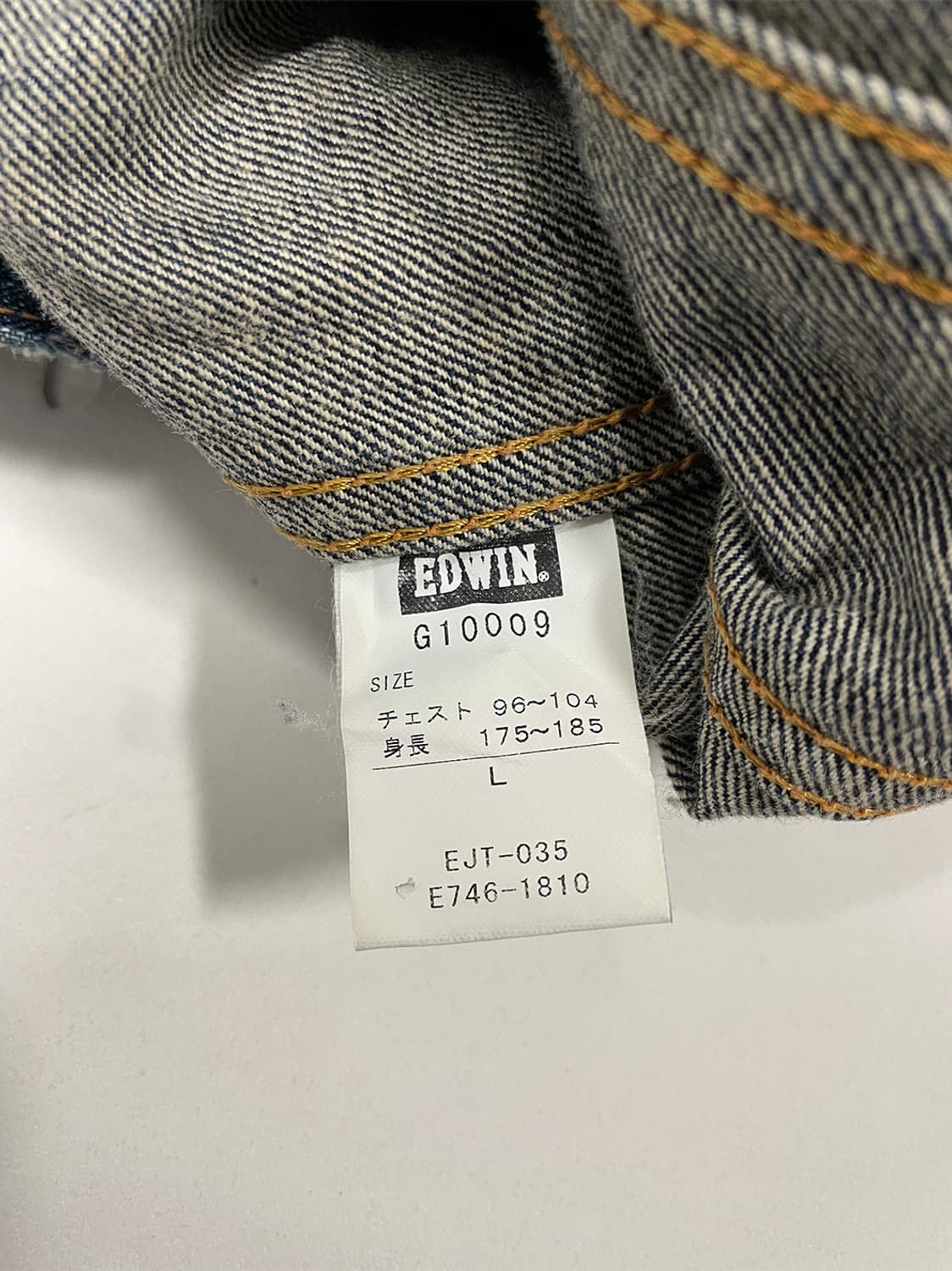 빈티지 에드윈 3세대 신치백 데님 자켓  상품이미지9