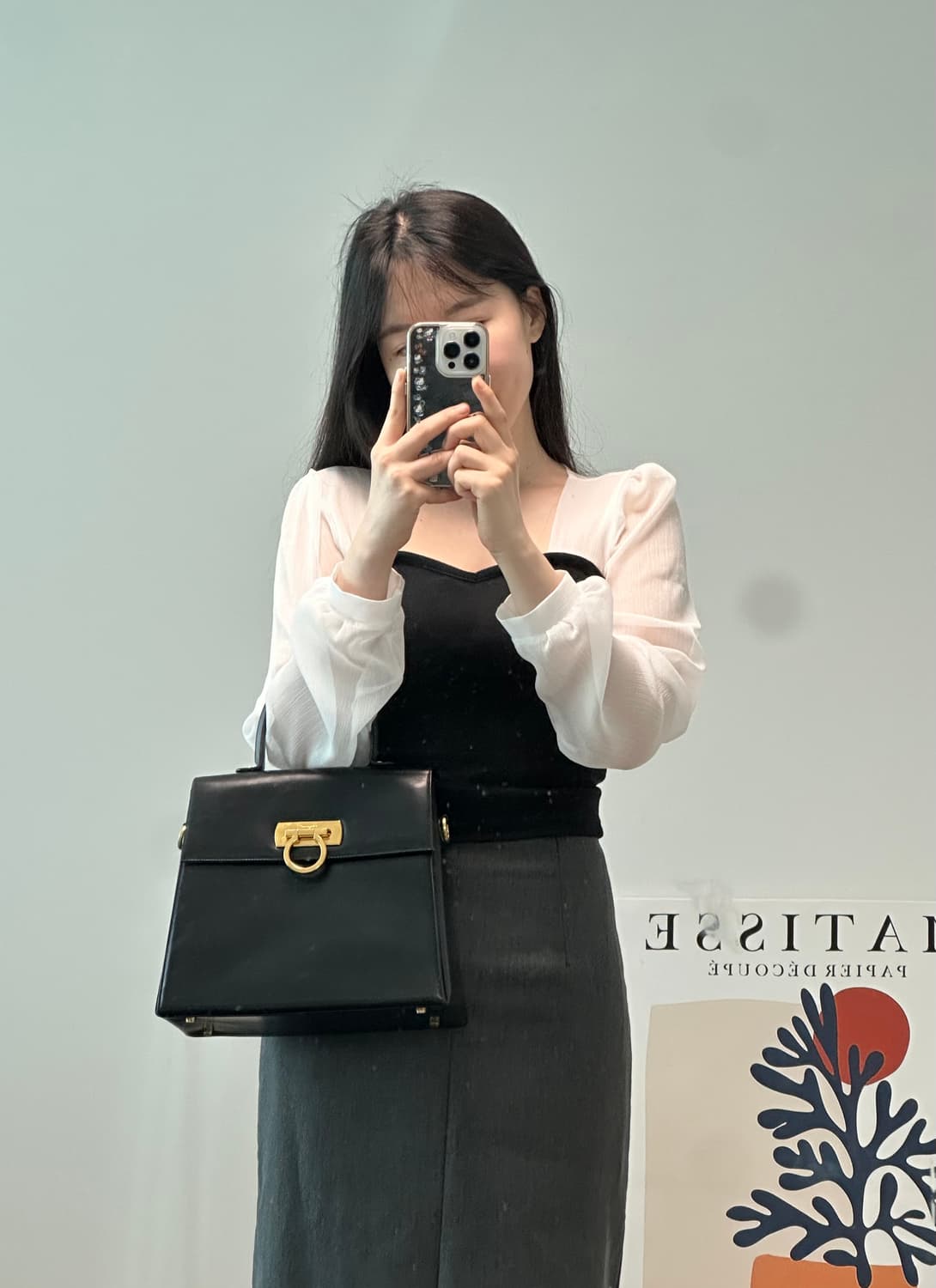 (상태최상) 페라가모 간치니 켈리백 토트백 크로스백 차정원백 미디움 상품이미지1