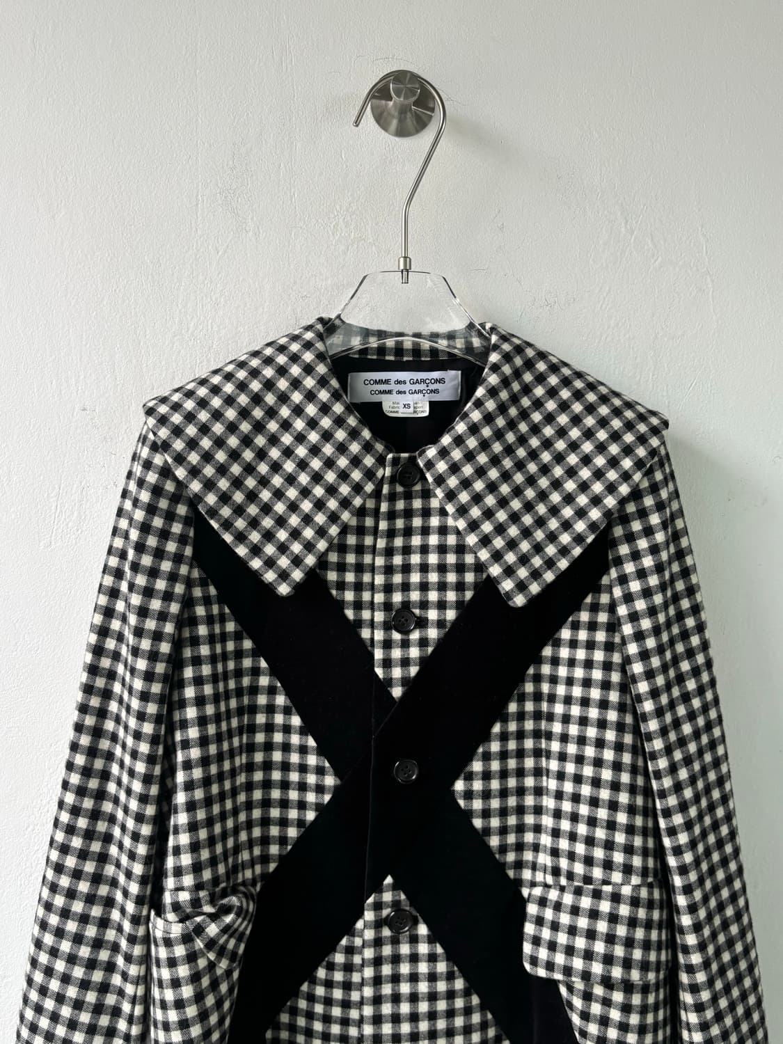 꼼데가르송 20ss 런웨이피스 깅엄 코트 상품이미지2