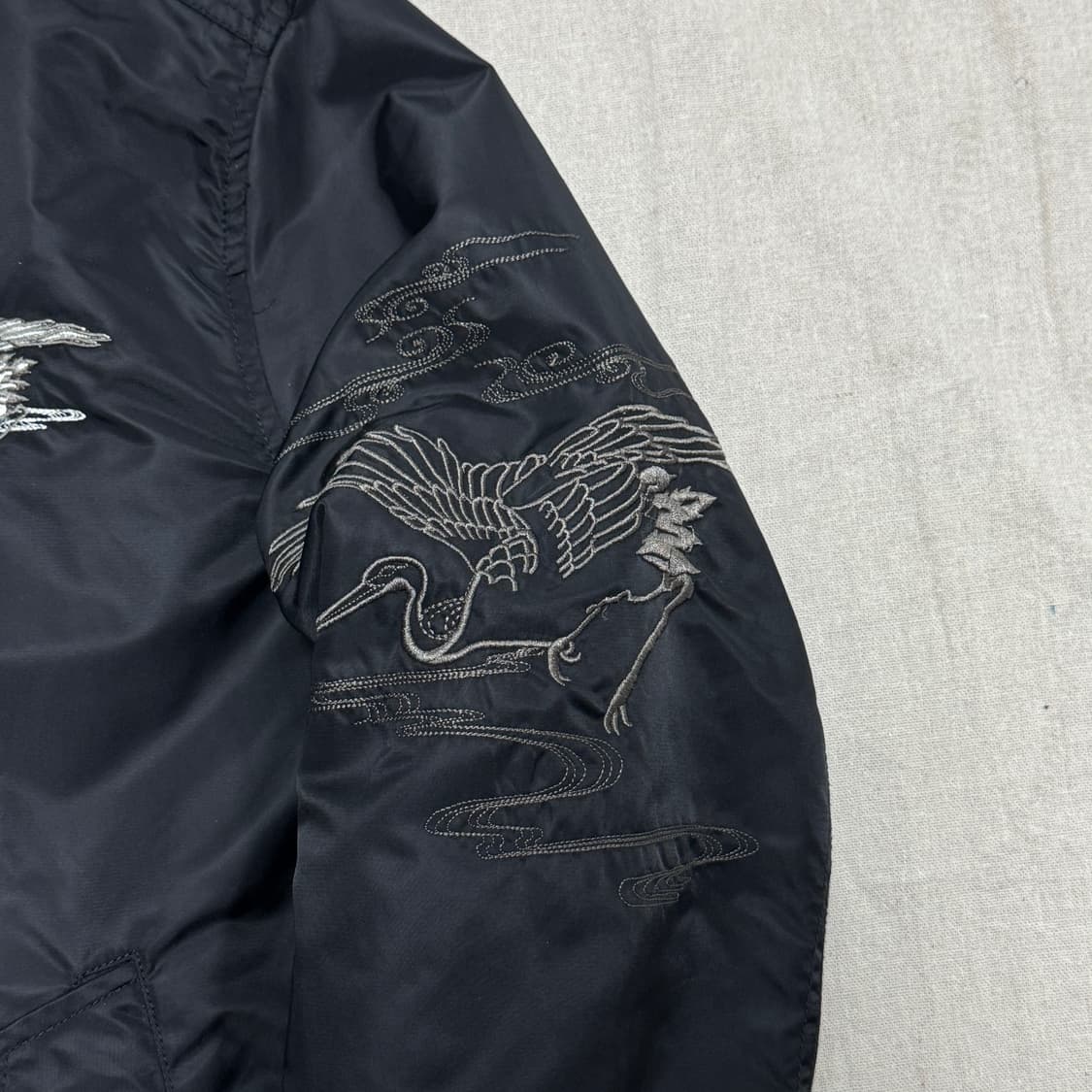 재팬 빈티지 크롭 자수 스카잔 L 상품이미지4