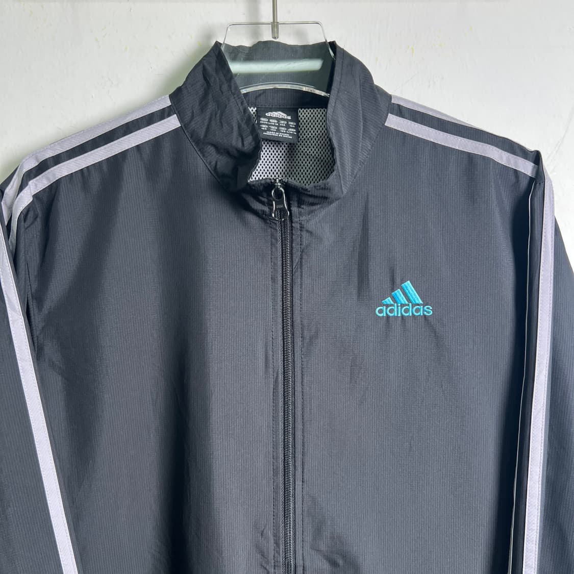 Adidas 아디다스 블랙 그레이 바람막이 자켓 L 상품이미지4