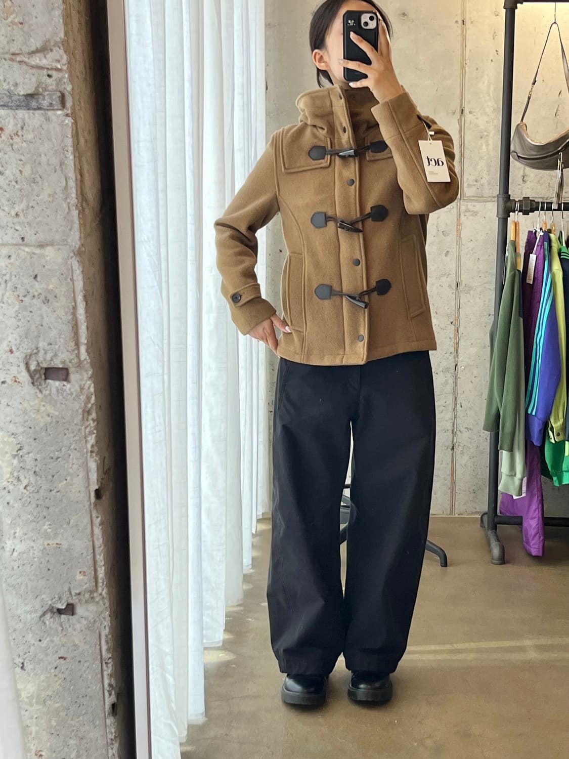 HARE 더플 코트 브라운 상품이미지3