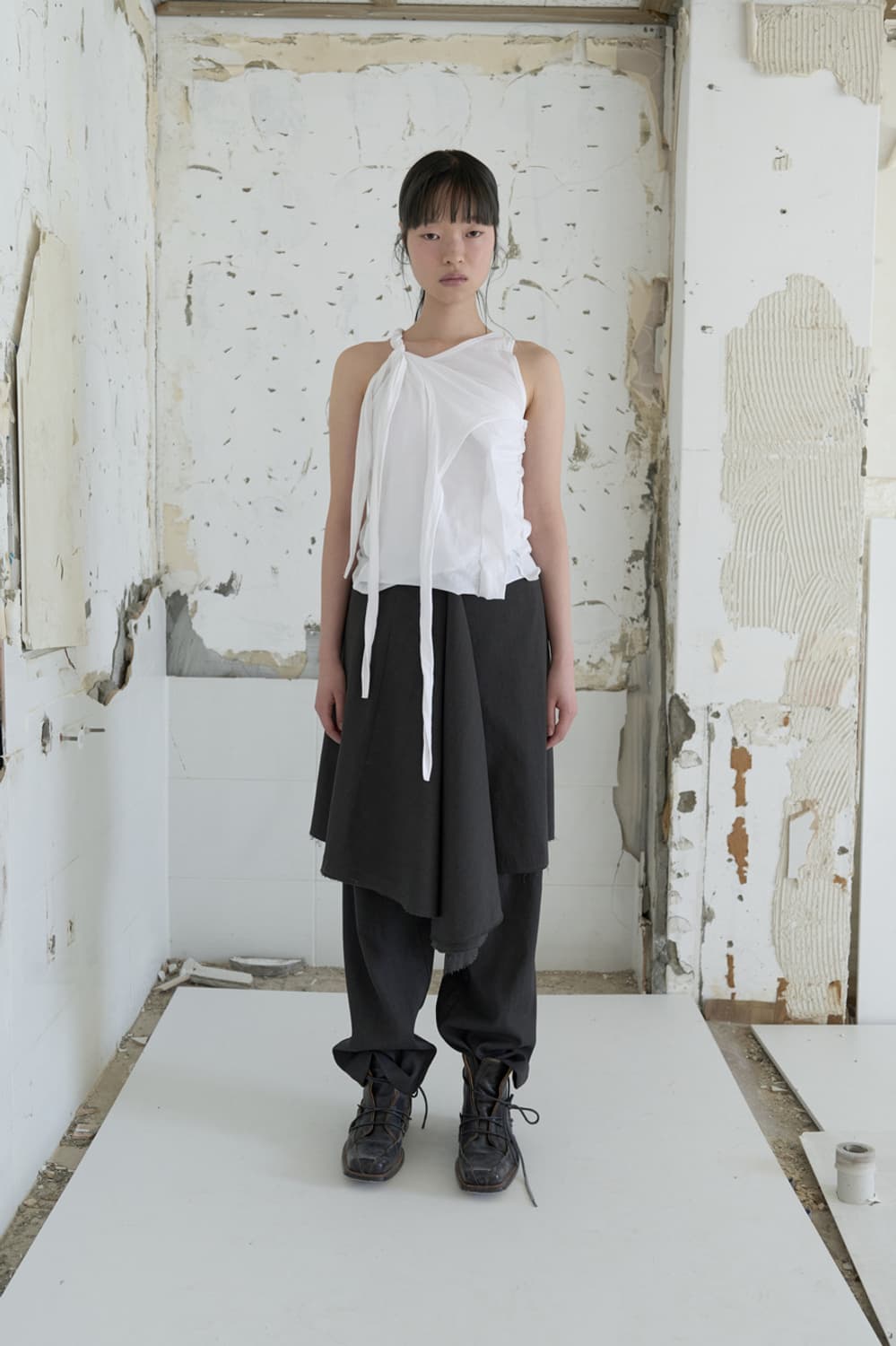 REPOS LAYERD WRAP SLEEVELESS T-SHIRTS 상품이미지1