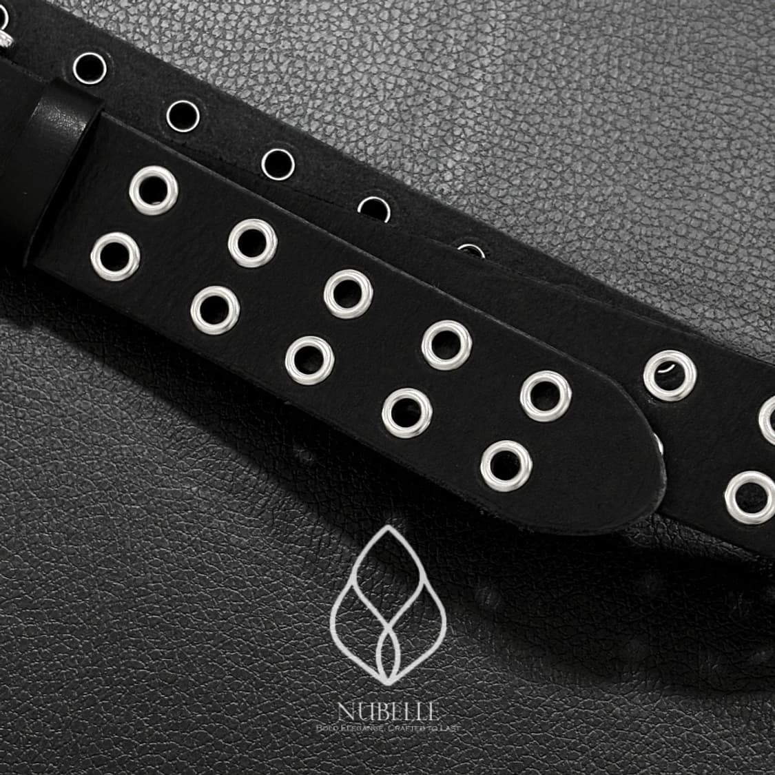 🌗 Eyelet leather belt / 아일렛 베지터블 가죽 벨트 상품이미지5