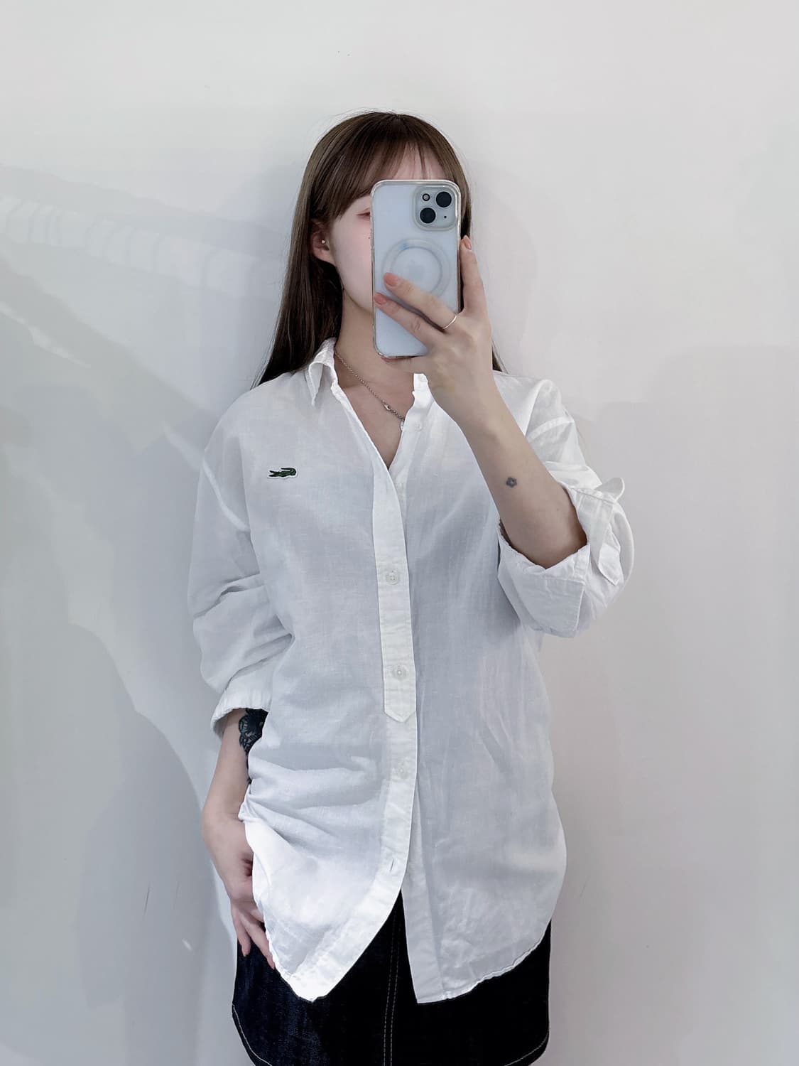 라코스테 화이트 셔츠 상품이미지2