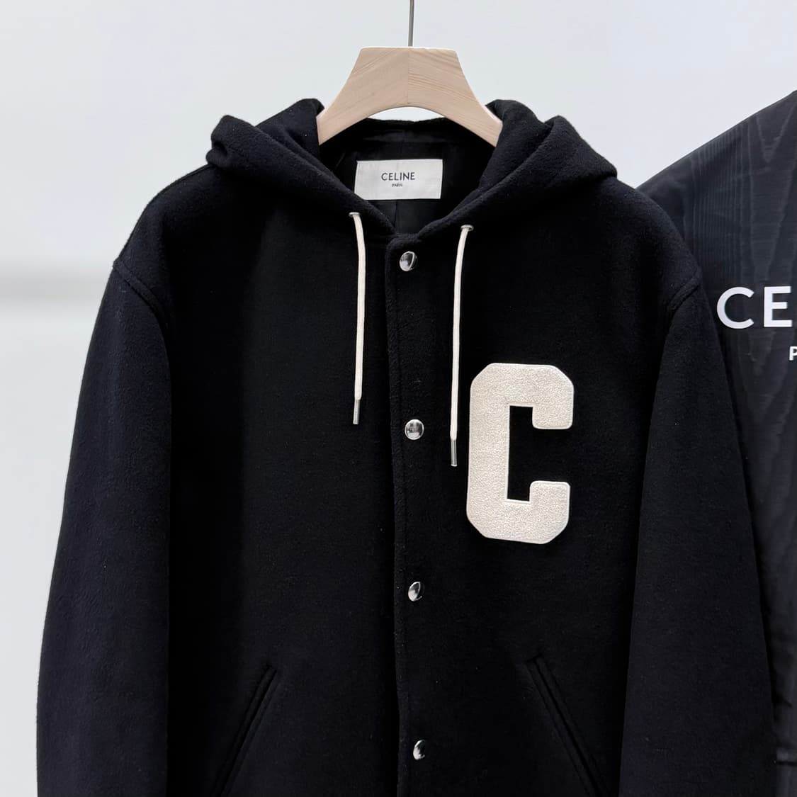 [S+급/오버핏44] 셀린느 더블 페이스 울 코트 테디 자켓 상품이미지2