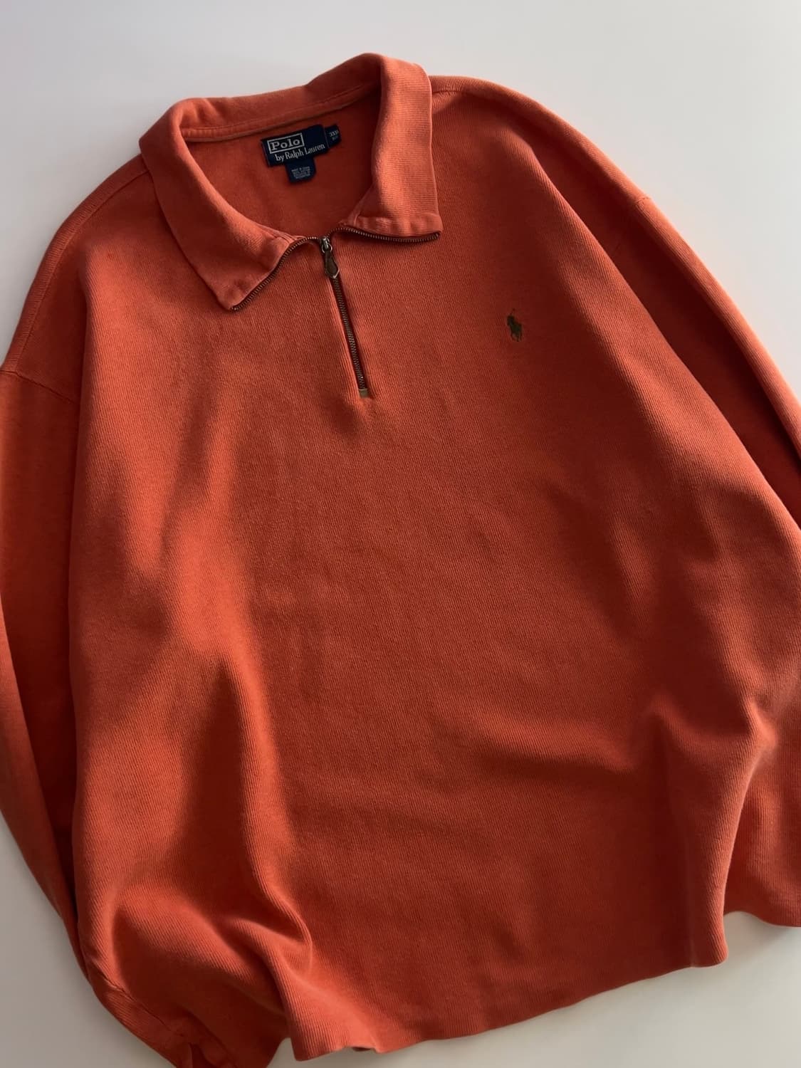 폴로 랄프로렌 오렌지 하프집업 니트 3XB 상품이미지2