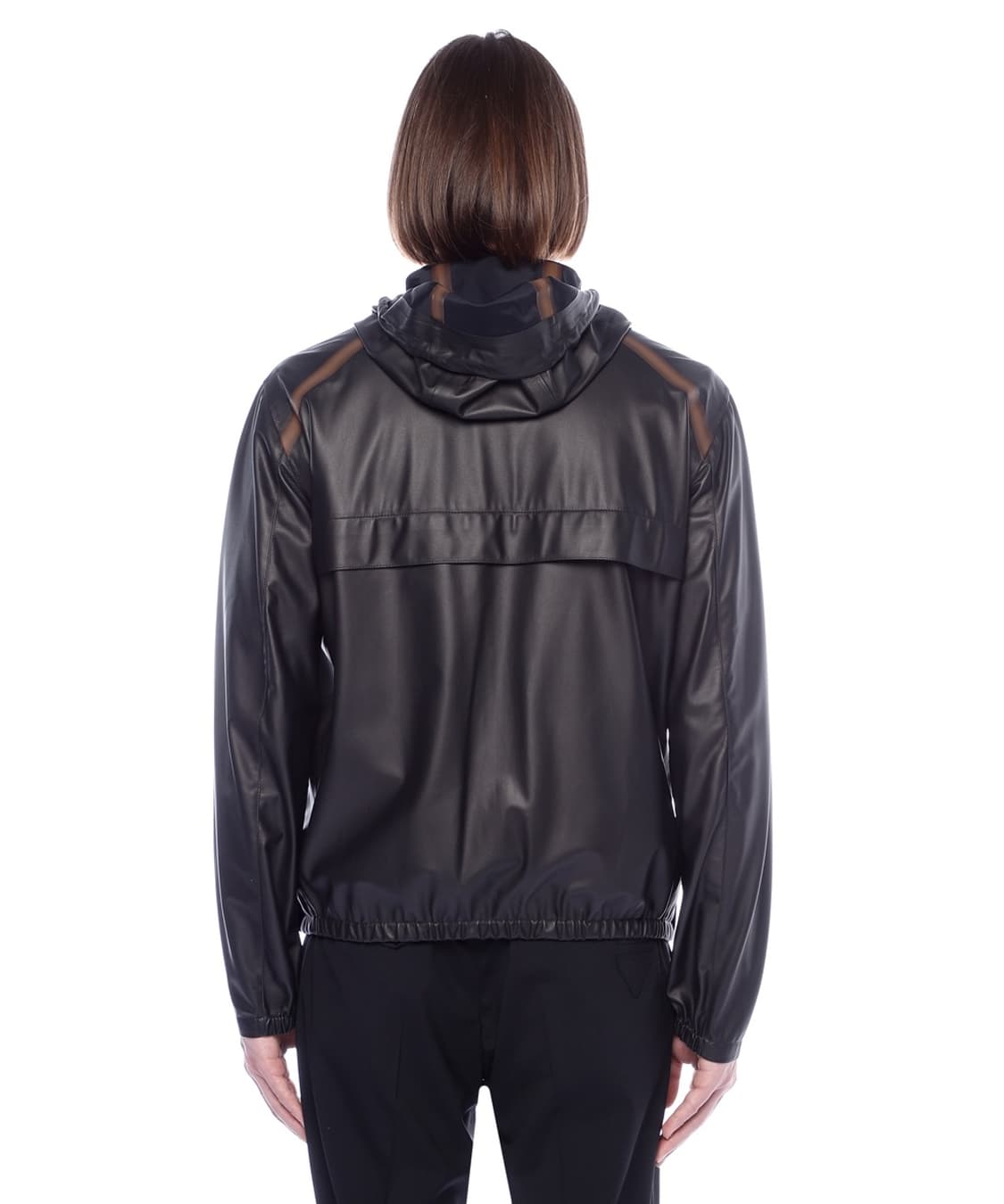 (A/46) / 벨루티 로고 패치 레더 후드 자켓 상품이미지10