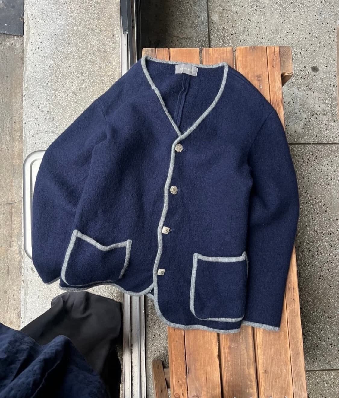 [OS] MEN’S BIGI 울100% 네이비 가디건 상품이미지2
