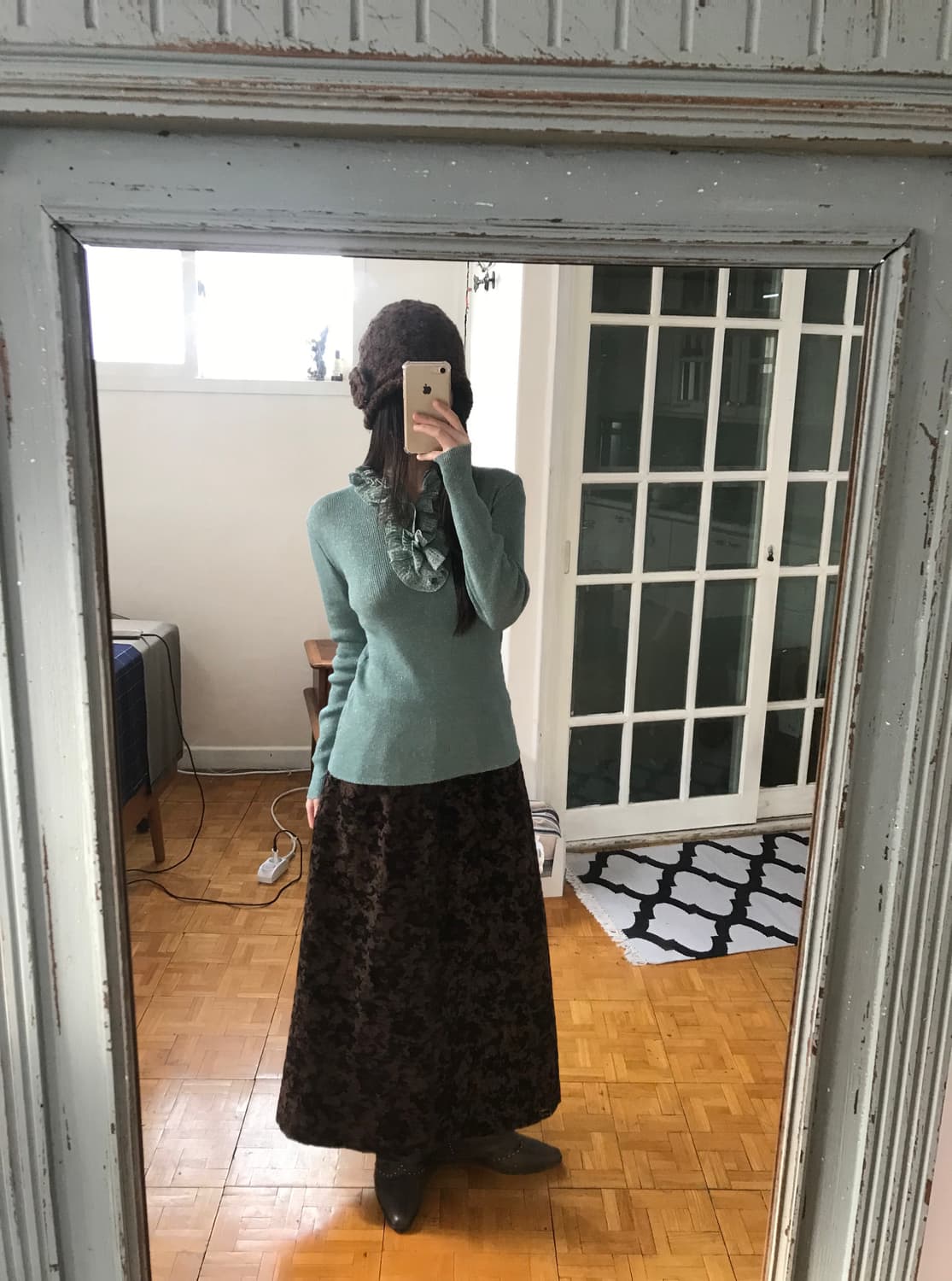 vintage pearl frill top 상품이미지2