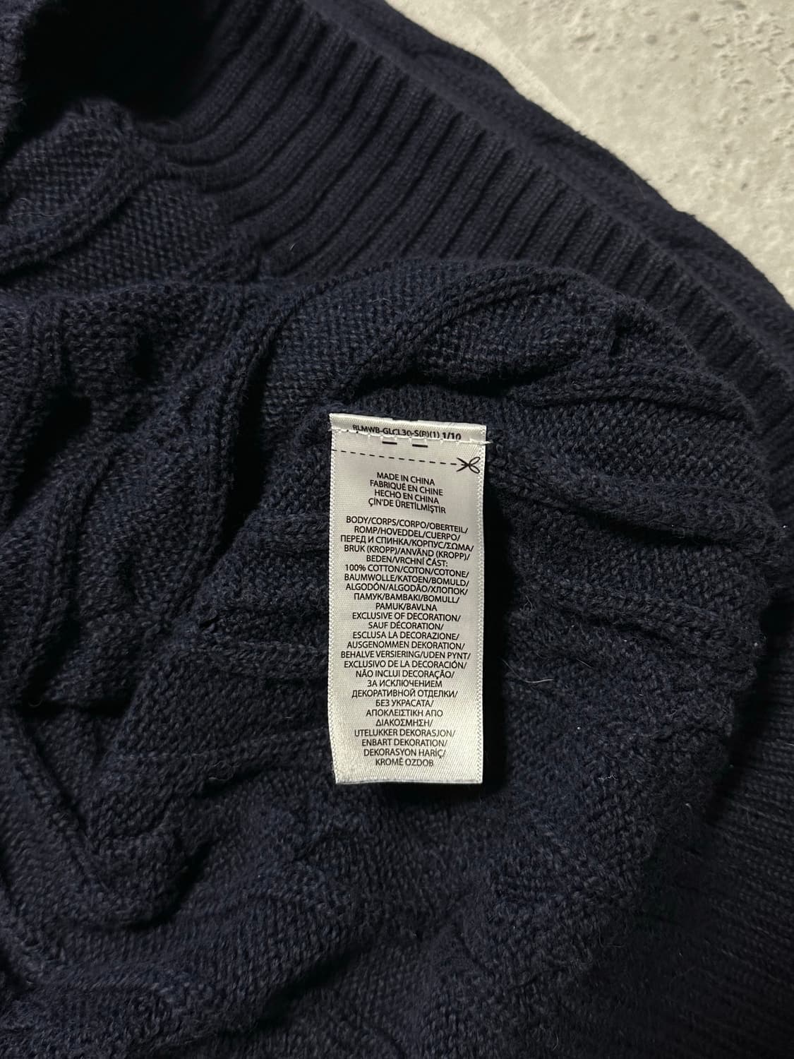 폴로 랄프로렌 네이비 케이블 반집업 니트 상품이미지5