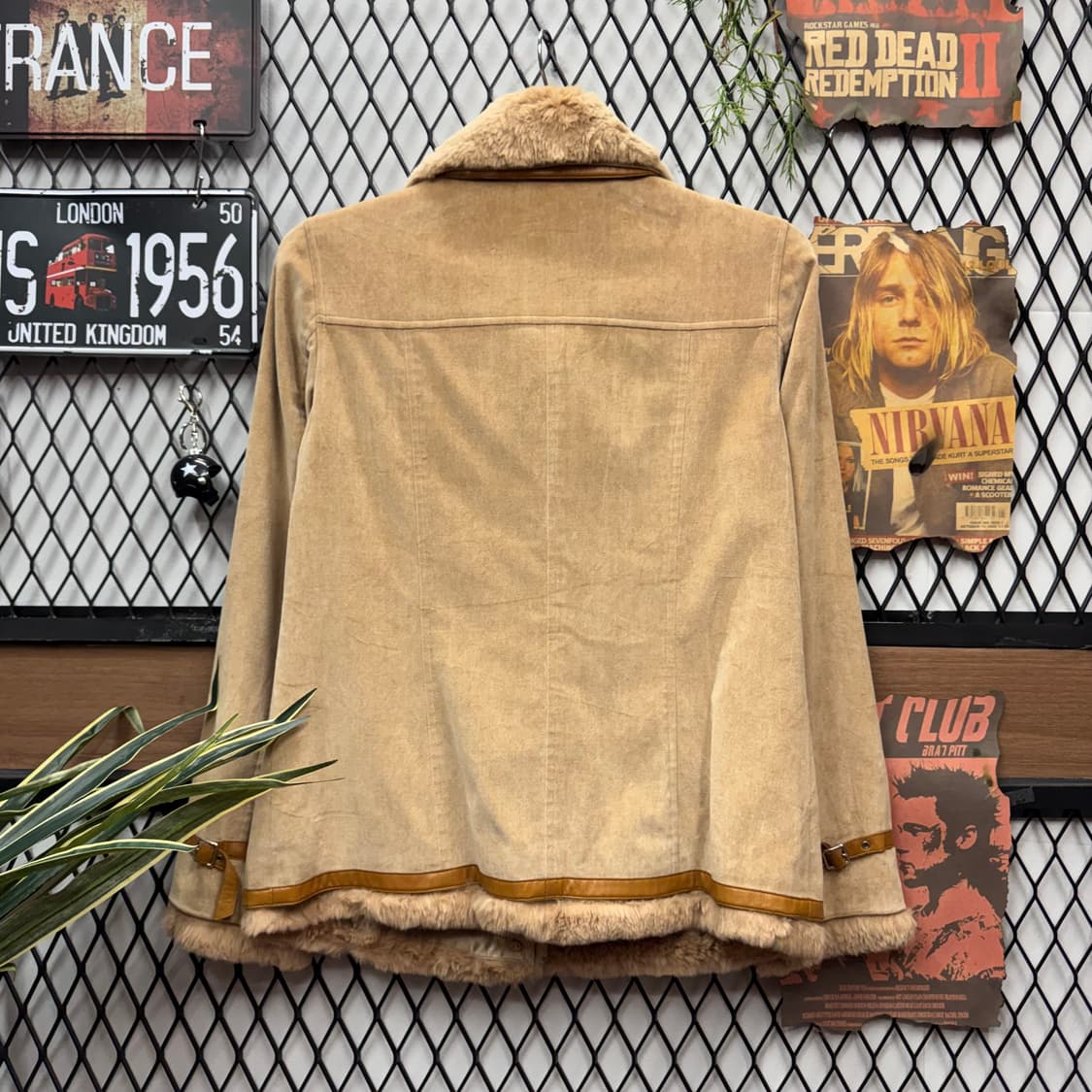 00s 랑방 스포츠 퍼카라 스웨이드 레더 자켓 전면 버클 포인트 브라운 상품이미지2