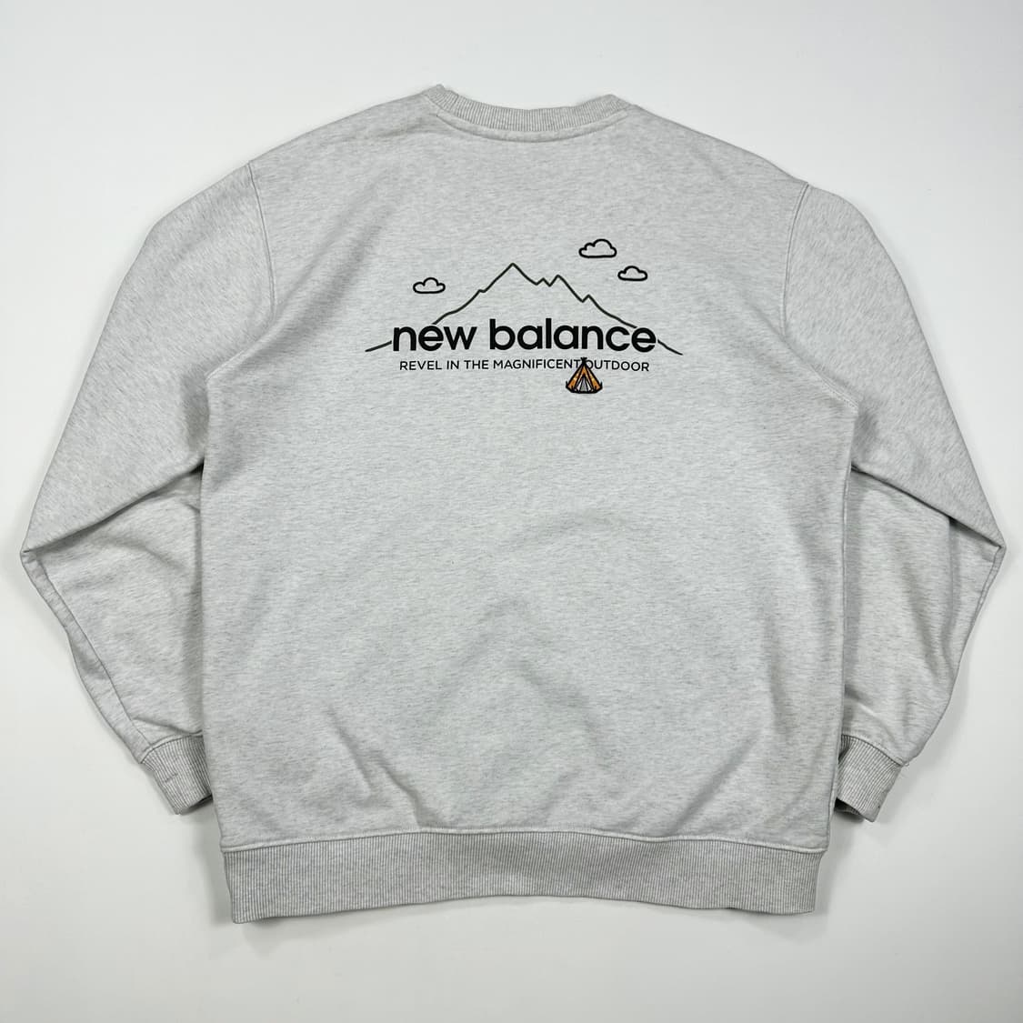 뉴발란스 오트밀 레터링 백로고 맨투맨 (M) 상품이미지3