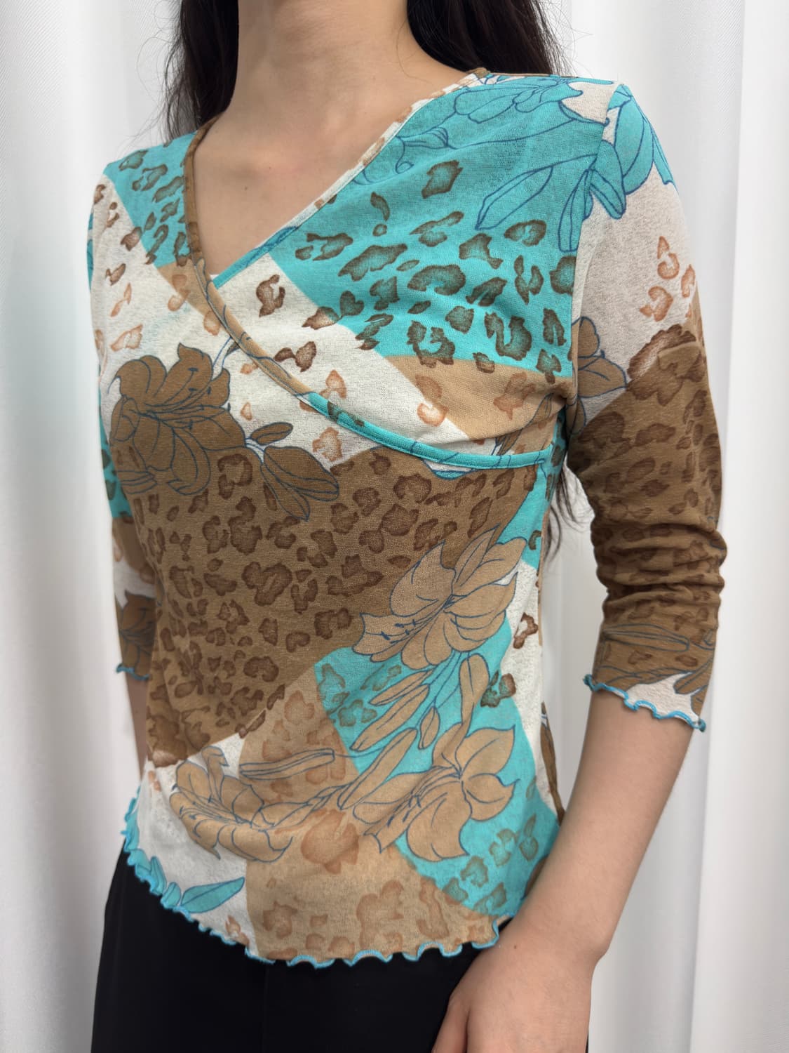 oriental wrap blouse 상품이미지2