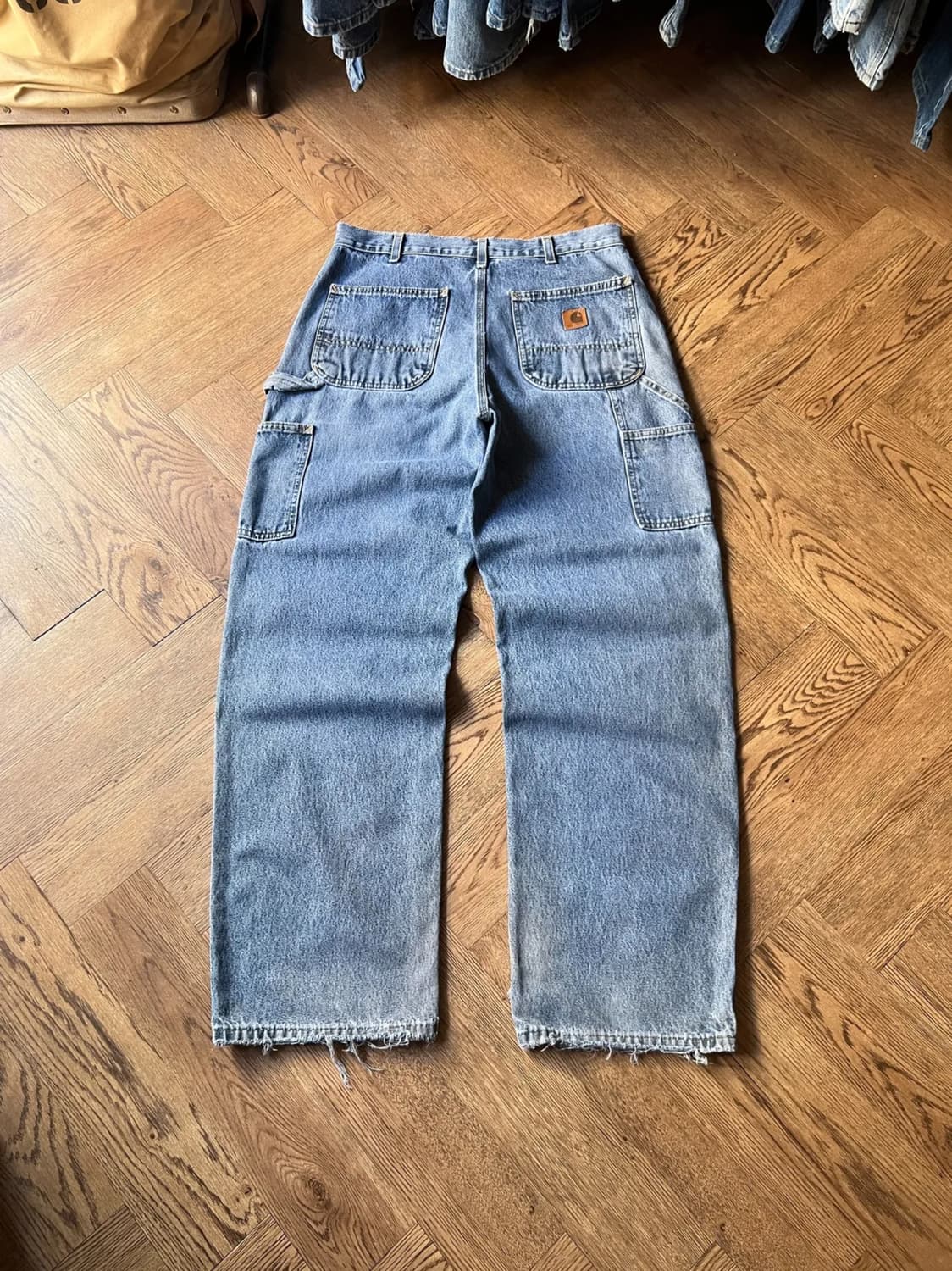 [33]칼하트 USA 빈티지 워싱 싱글니 카펜터 워크 데님 팬츠 상품이미지1